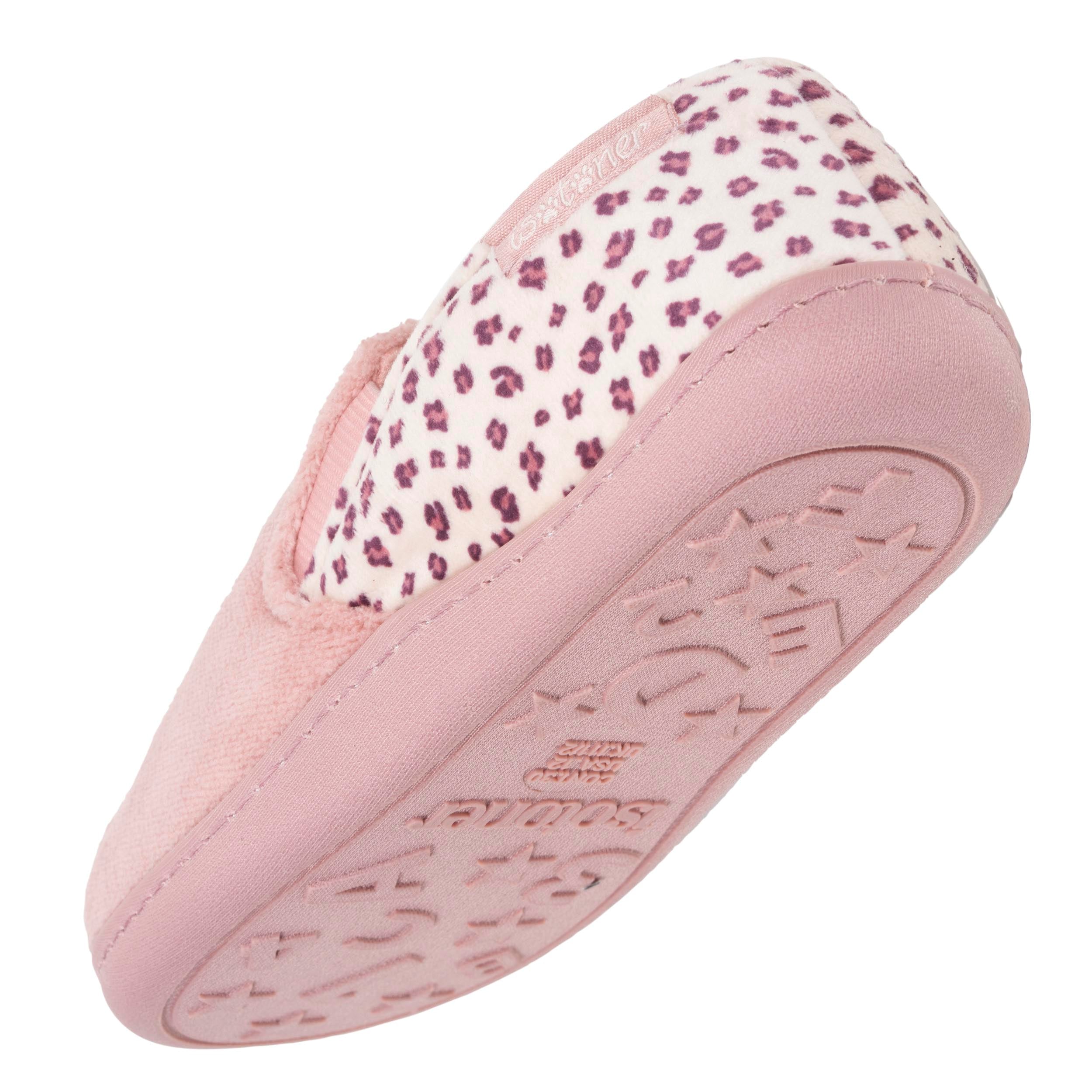 isotoner-chaussons-mocassins-enfant-rose-l-opard image 5