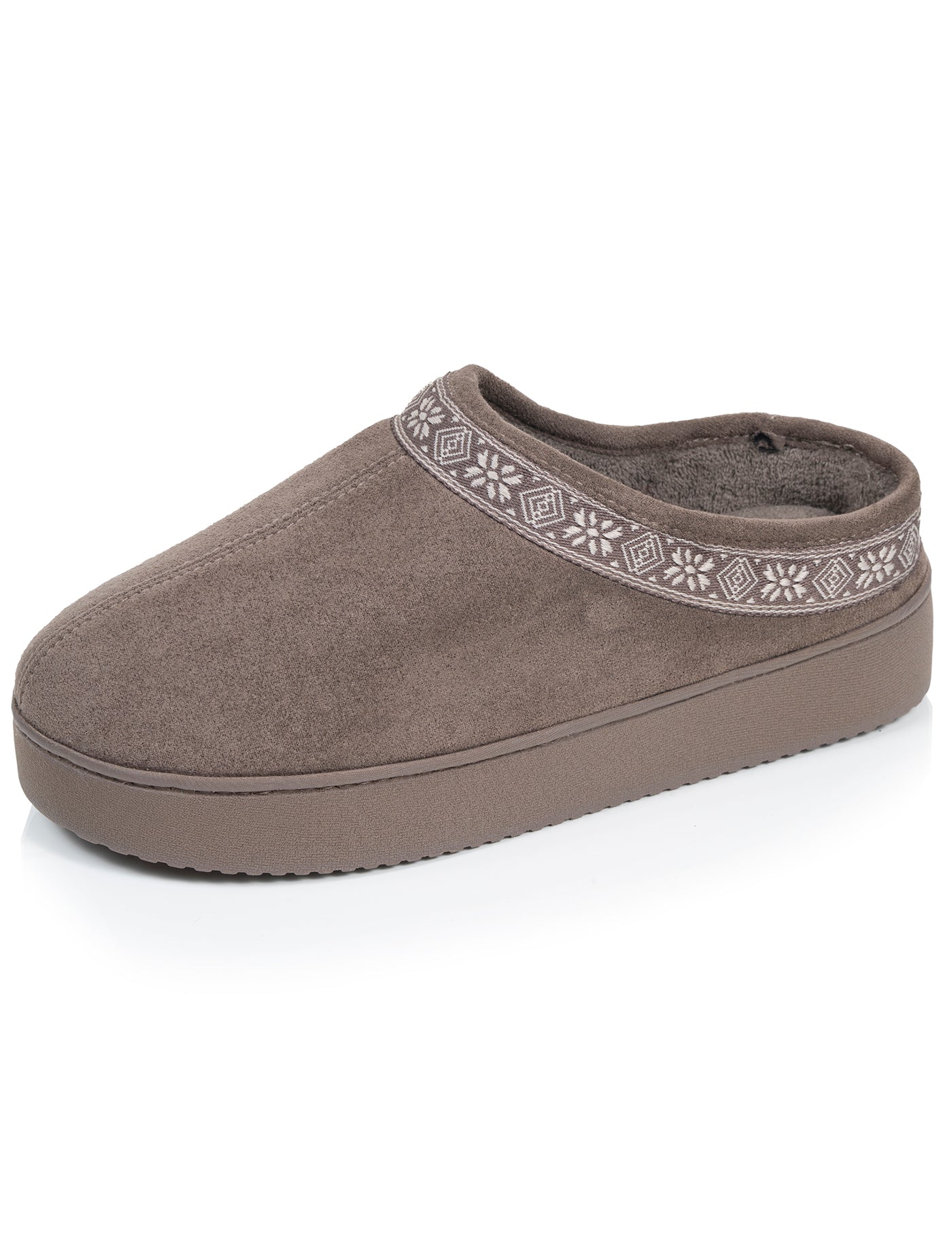 isotoner-chaussons-mules-plateforme-femme-taupe-3-5-cm image 6