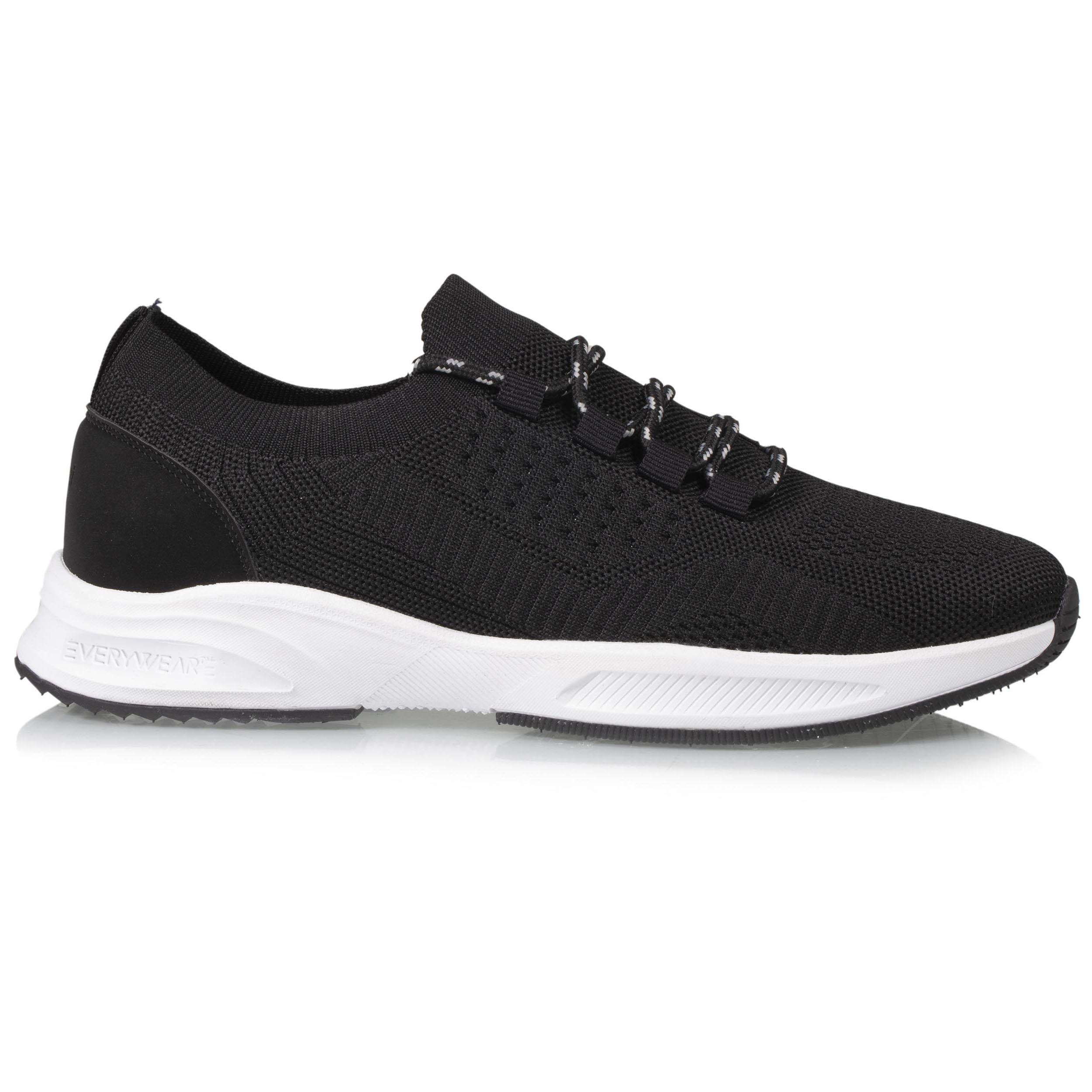 isotoner-baskets-confort-homme-slip-on-lacets-noir-everywear image 8