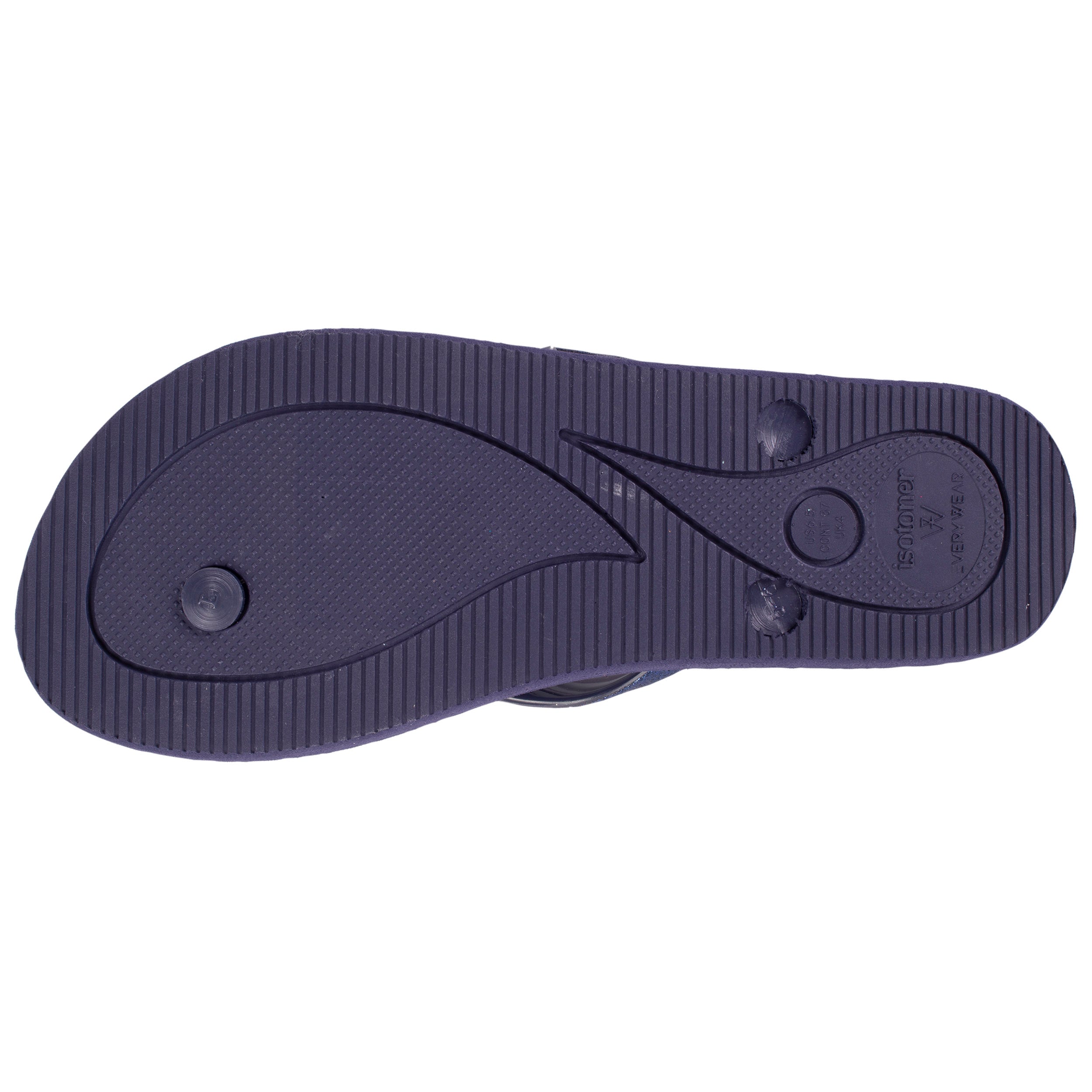 isotoner-tongs-femme-tige-paillettes-marine-everywear image 4