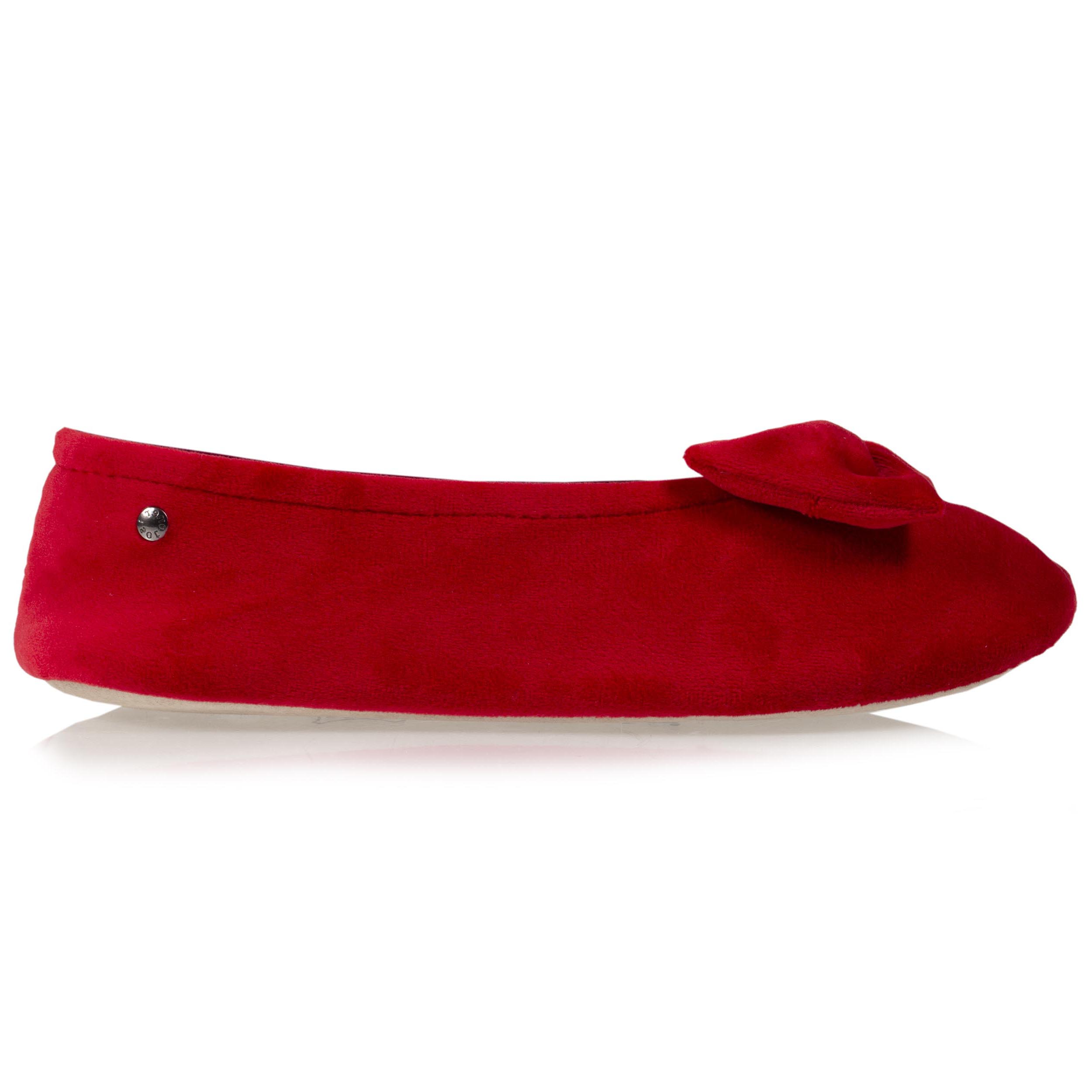 isotoner-chaussons-ballerines-femme-grand-n-ud-rouge image 8