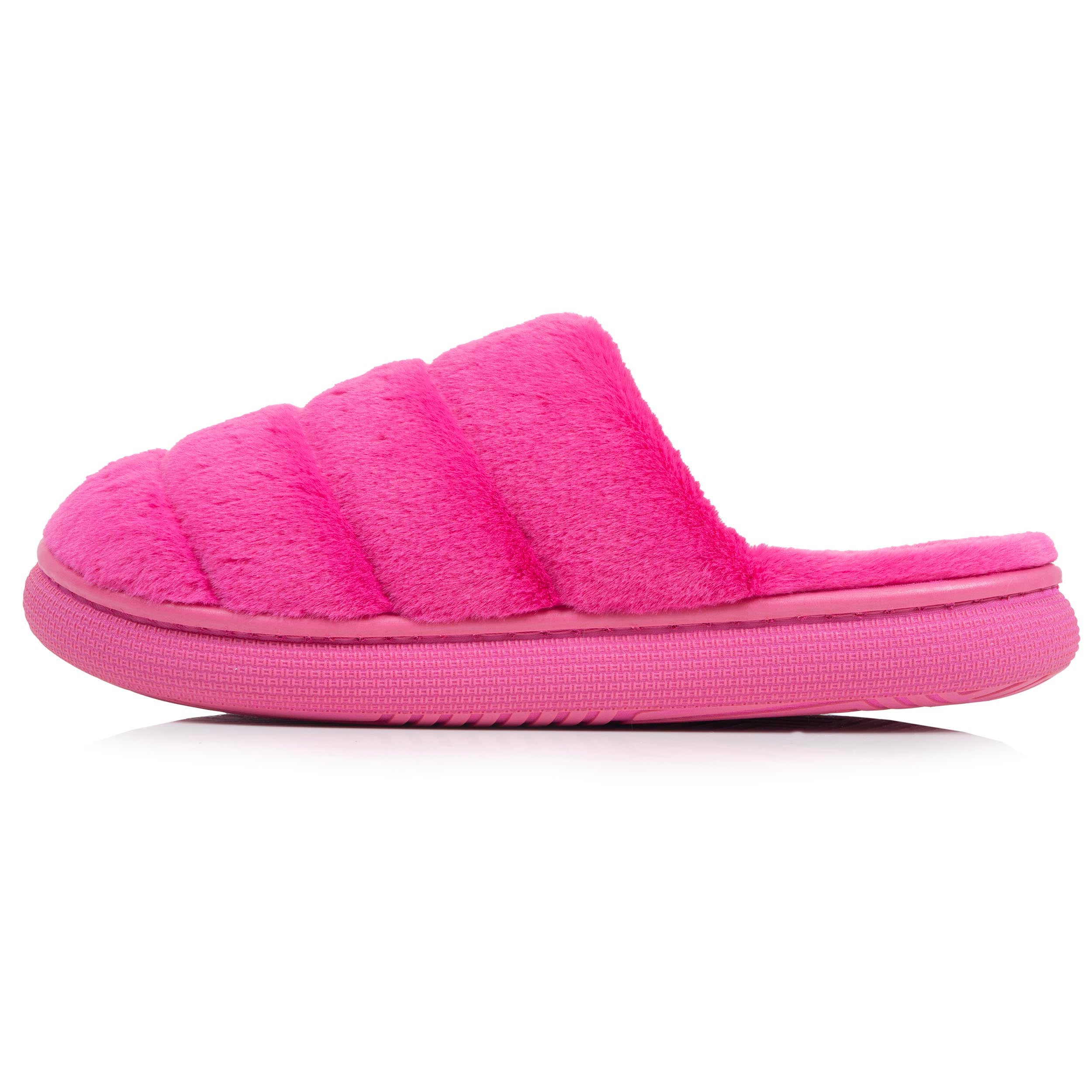 isotoner-chaussons-mules-femme-bloup-fuchsia image 3