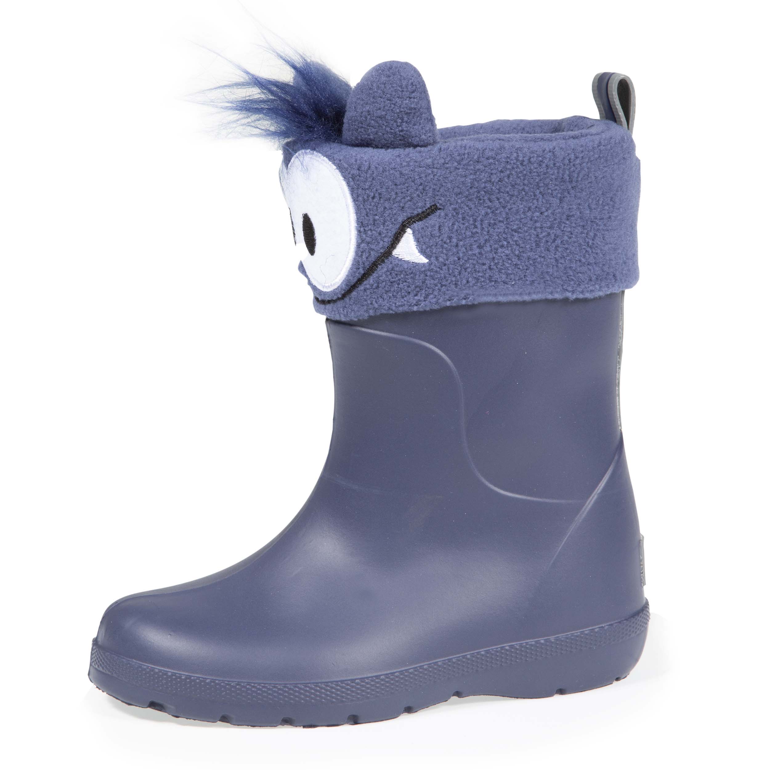 isotoner-bottes-de-pluie-enfant-bleu-chaussette-everywear image 1