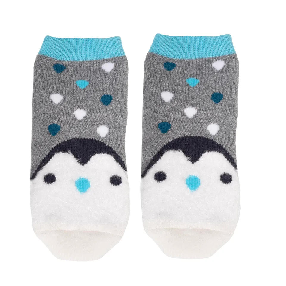 isotoner-chaussettes-antid-rapantes-enfant-gris-1-4-ans-pingouin image 1