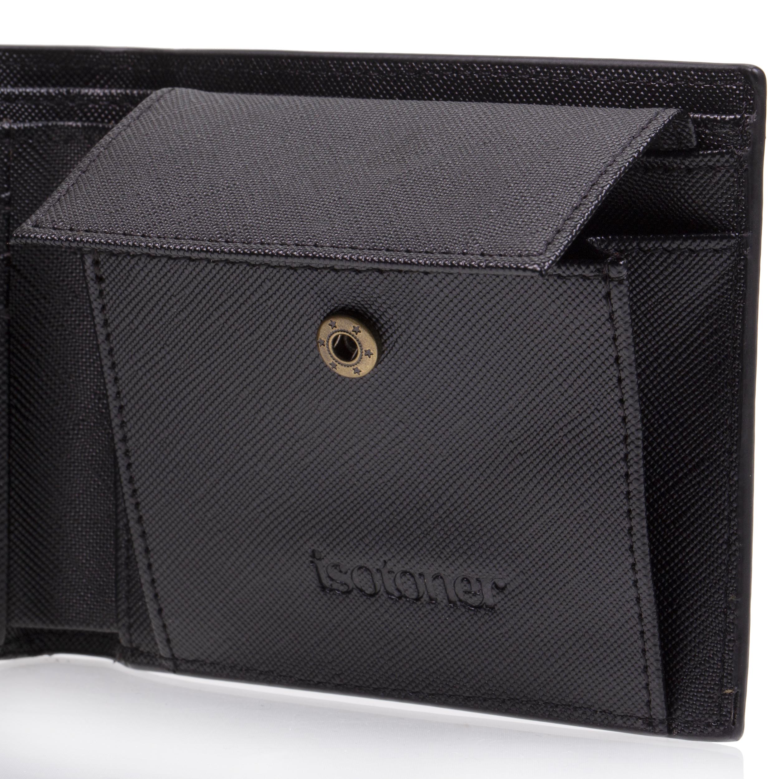 isotoner-portefeuille-homme-poche-pression-noir-rfid image 3