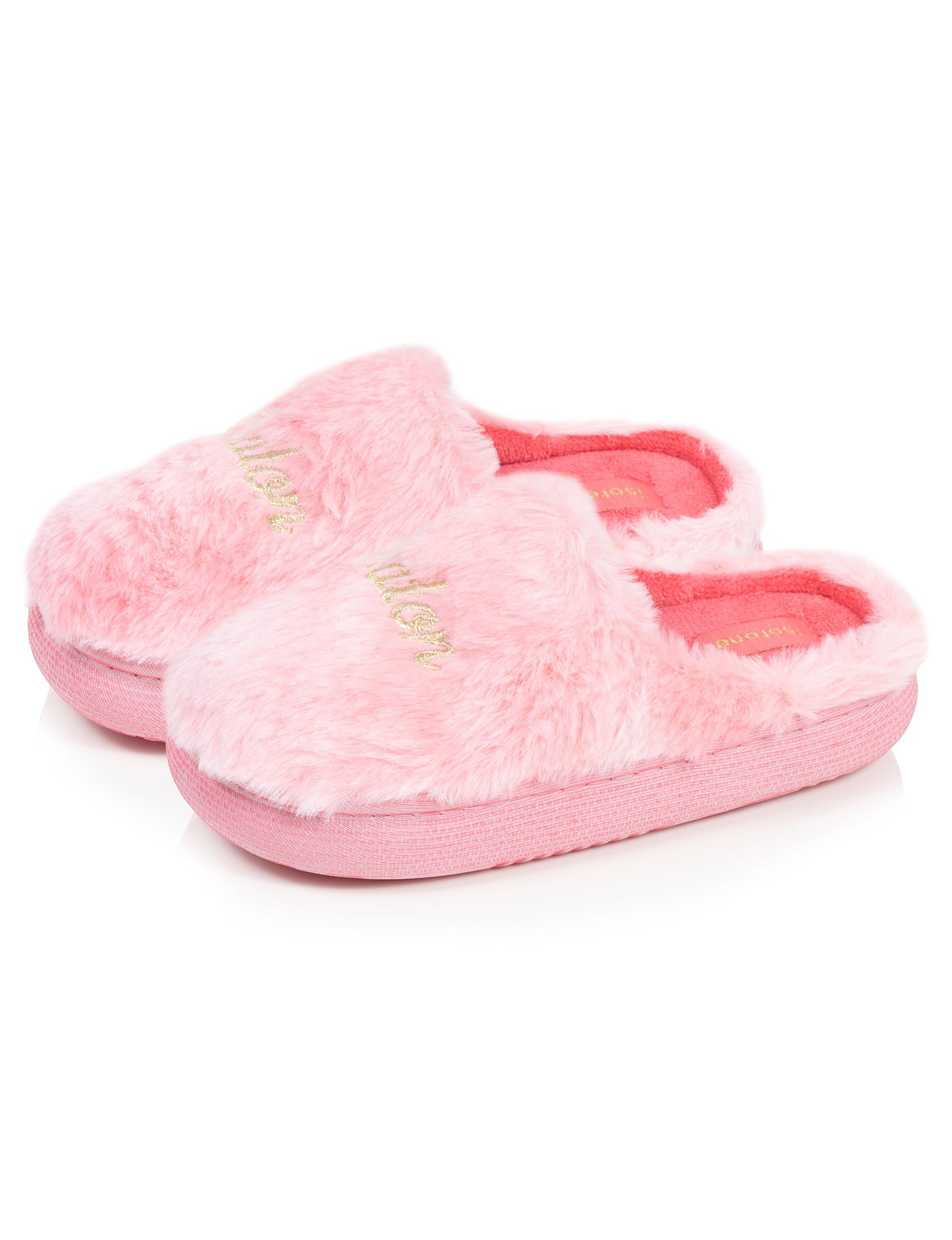 isotoner-chaussons-mules-enfant-bloup-rose-fille image 6