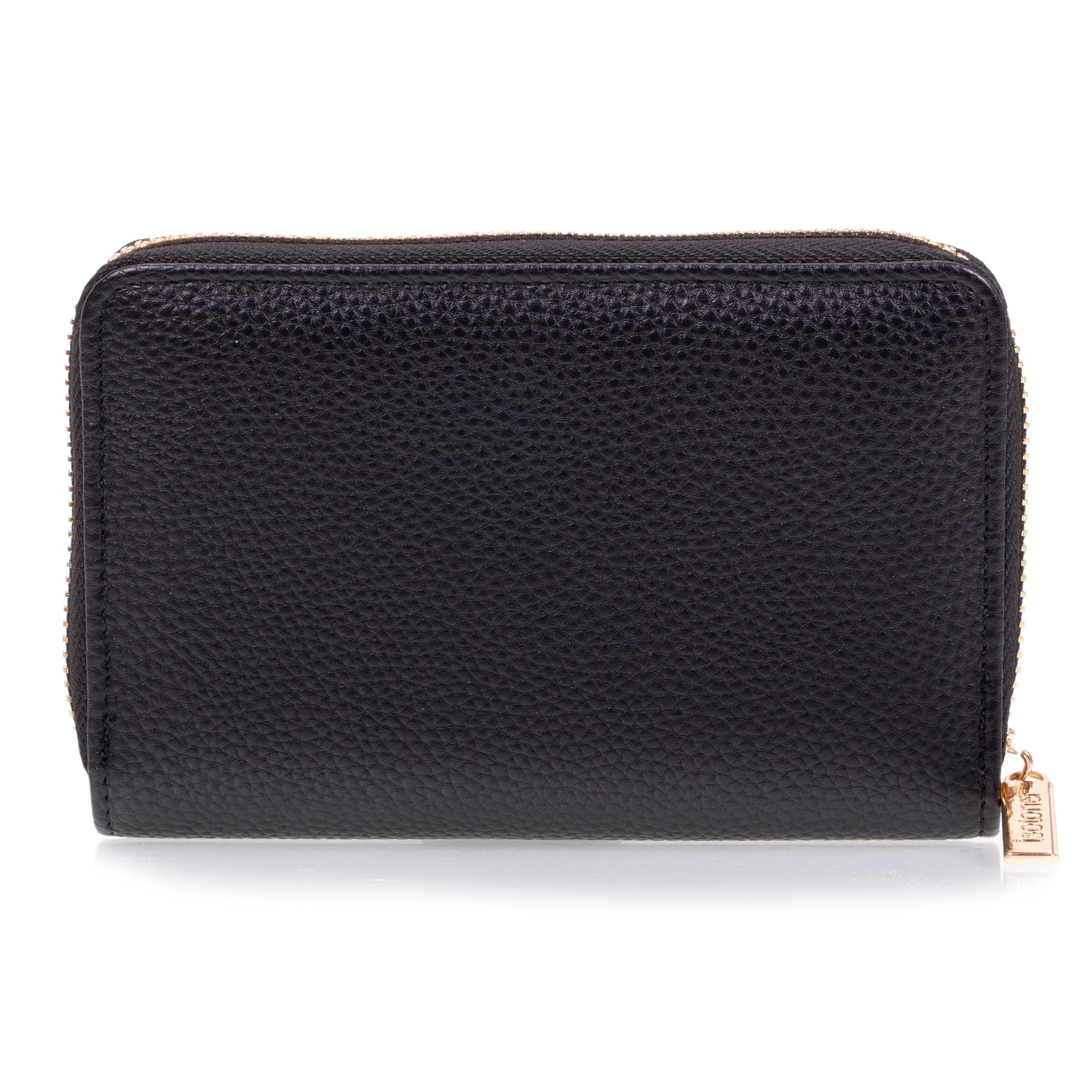 isotoner-portefeuille-femme-zipp-noir-simili-cuir-rfid image 1