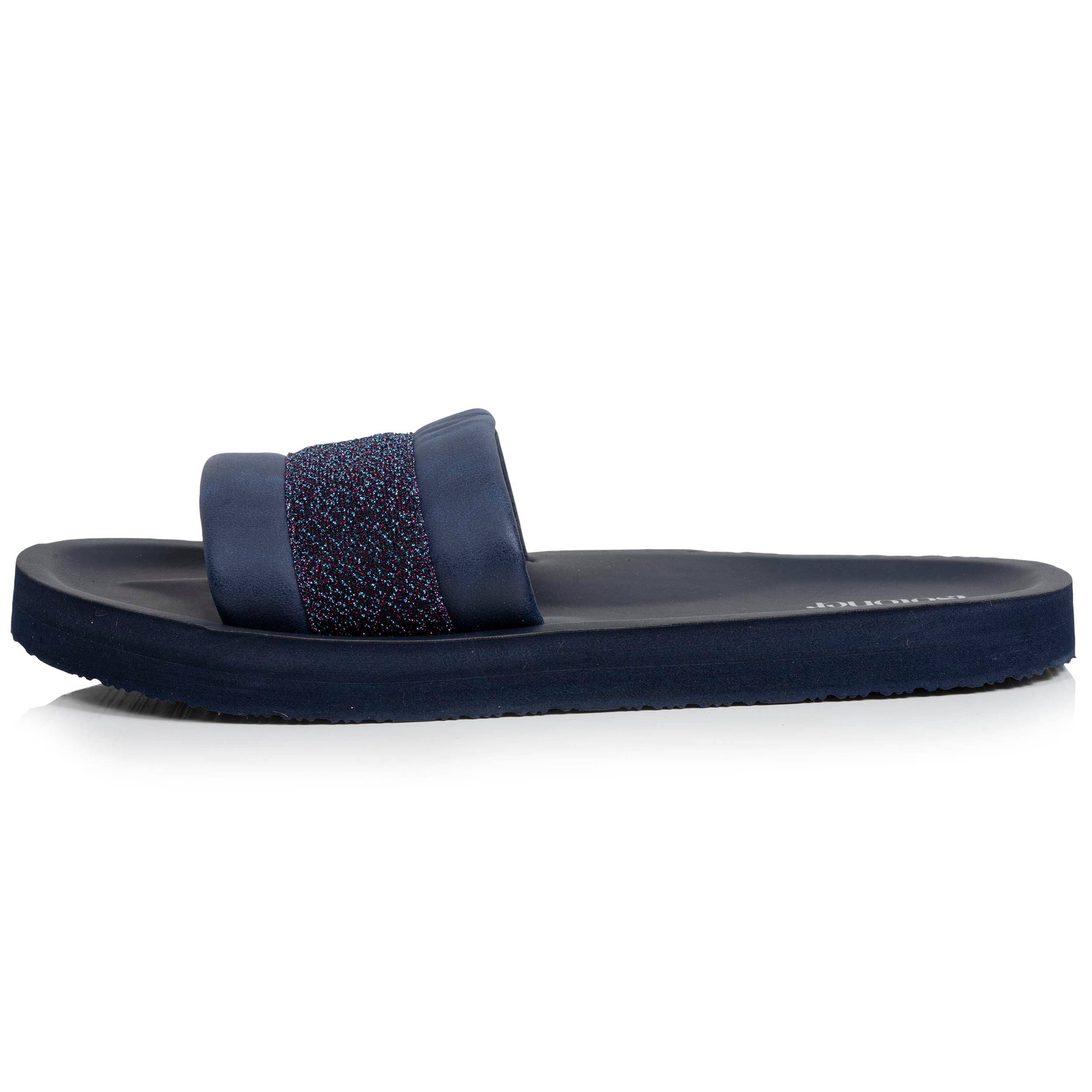 isotoner-mules-claquettes-femme-moul-es-marine-paillet image 3