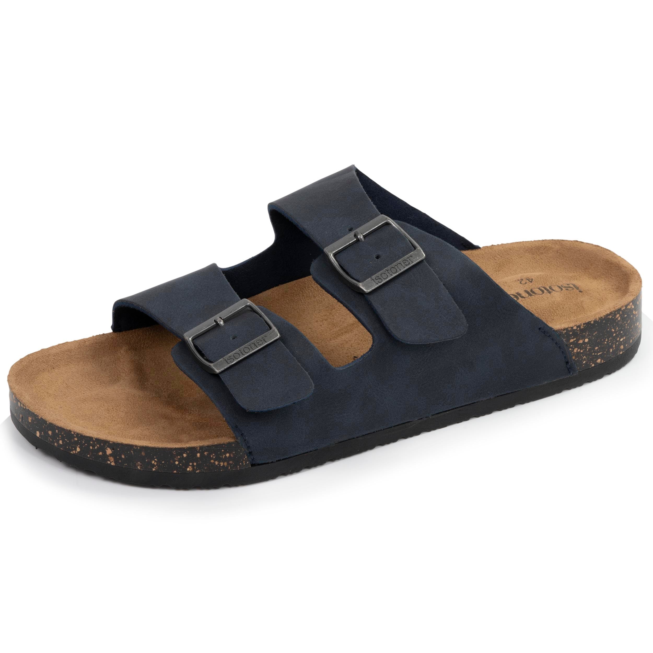 isotoner-mules-sandales-homme-double-bride-marine image 1