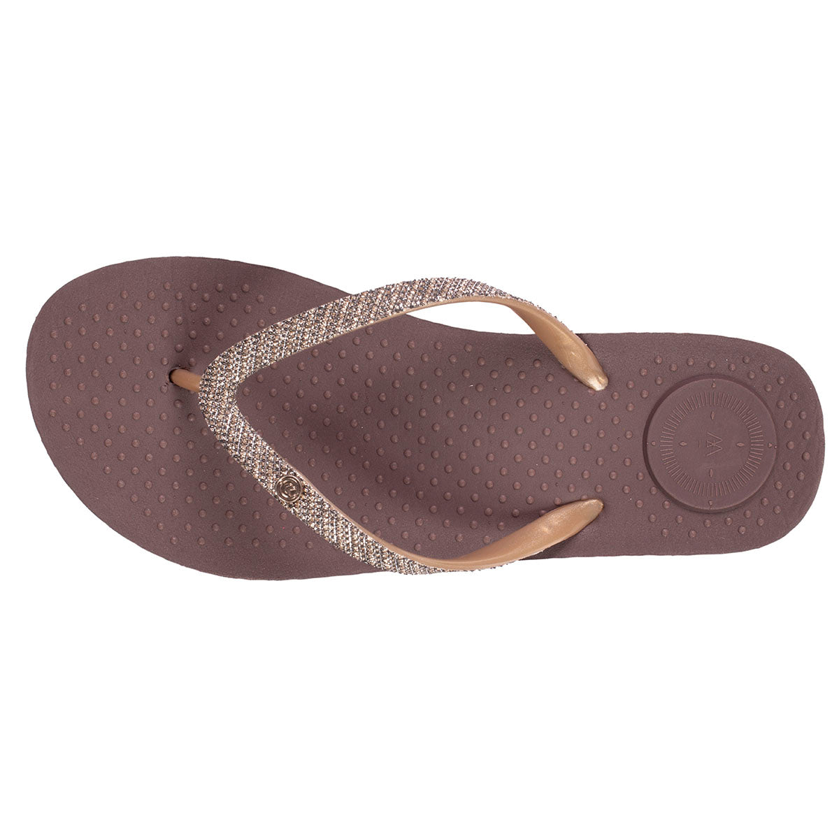 isotoner-everywear-tongs-femme-marron-ornements image 7