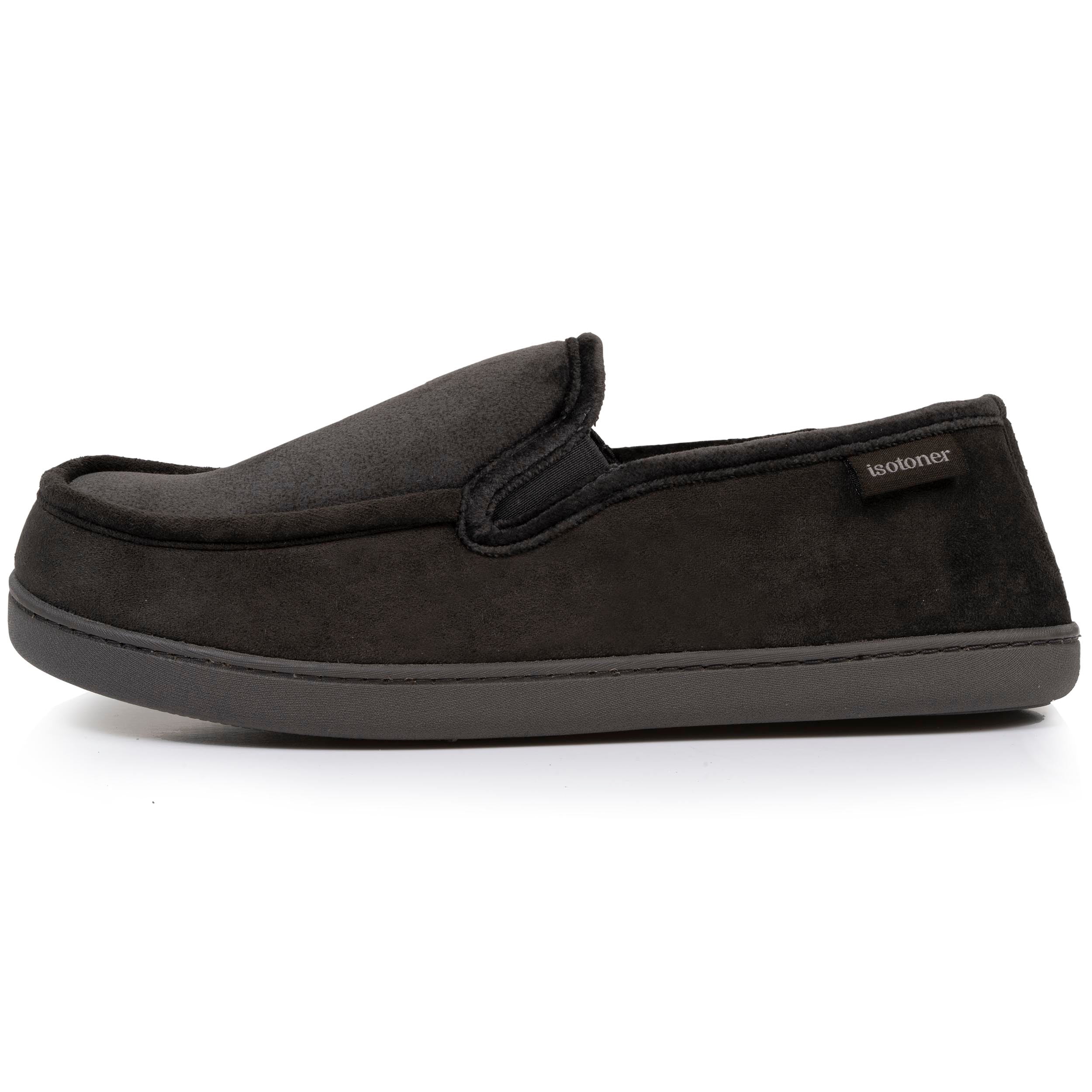 isotoner-chaussons-mocassins-homme-gris-beige-m-moire-de-forme image 3