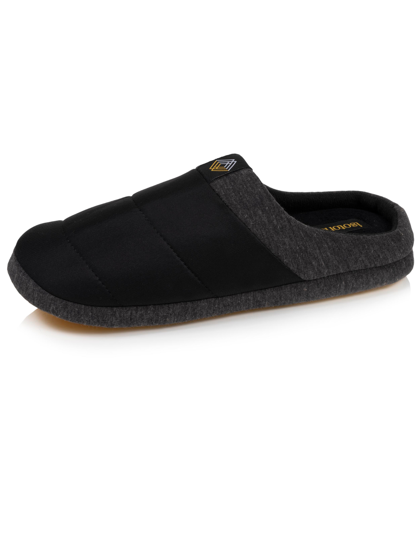 isotoner-chaussons-mules-homme-nylon-noir image 6