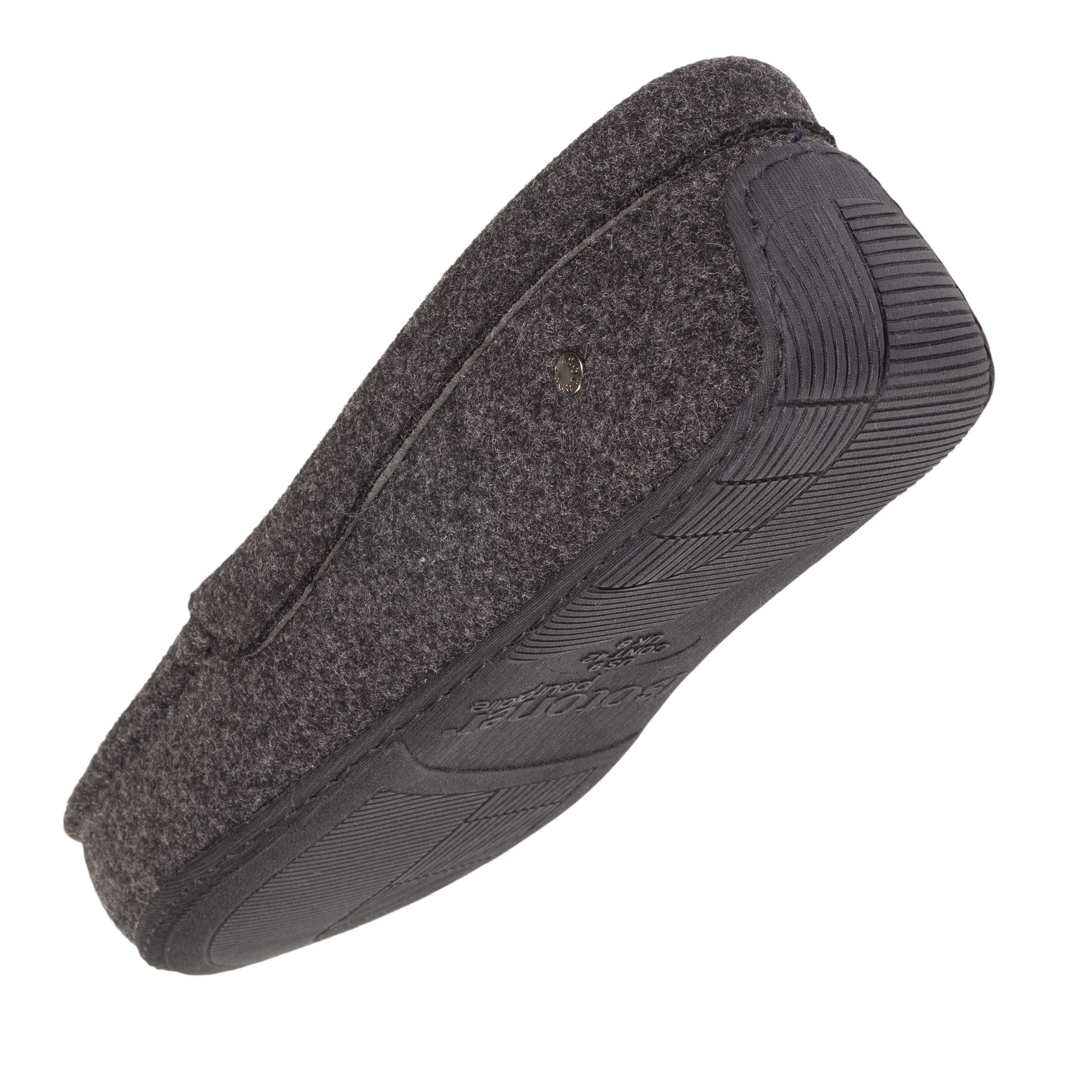 isotoner-chaussons-mocassins-homme-feutrine-gris-chin image 5