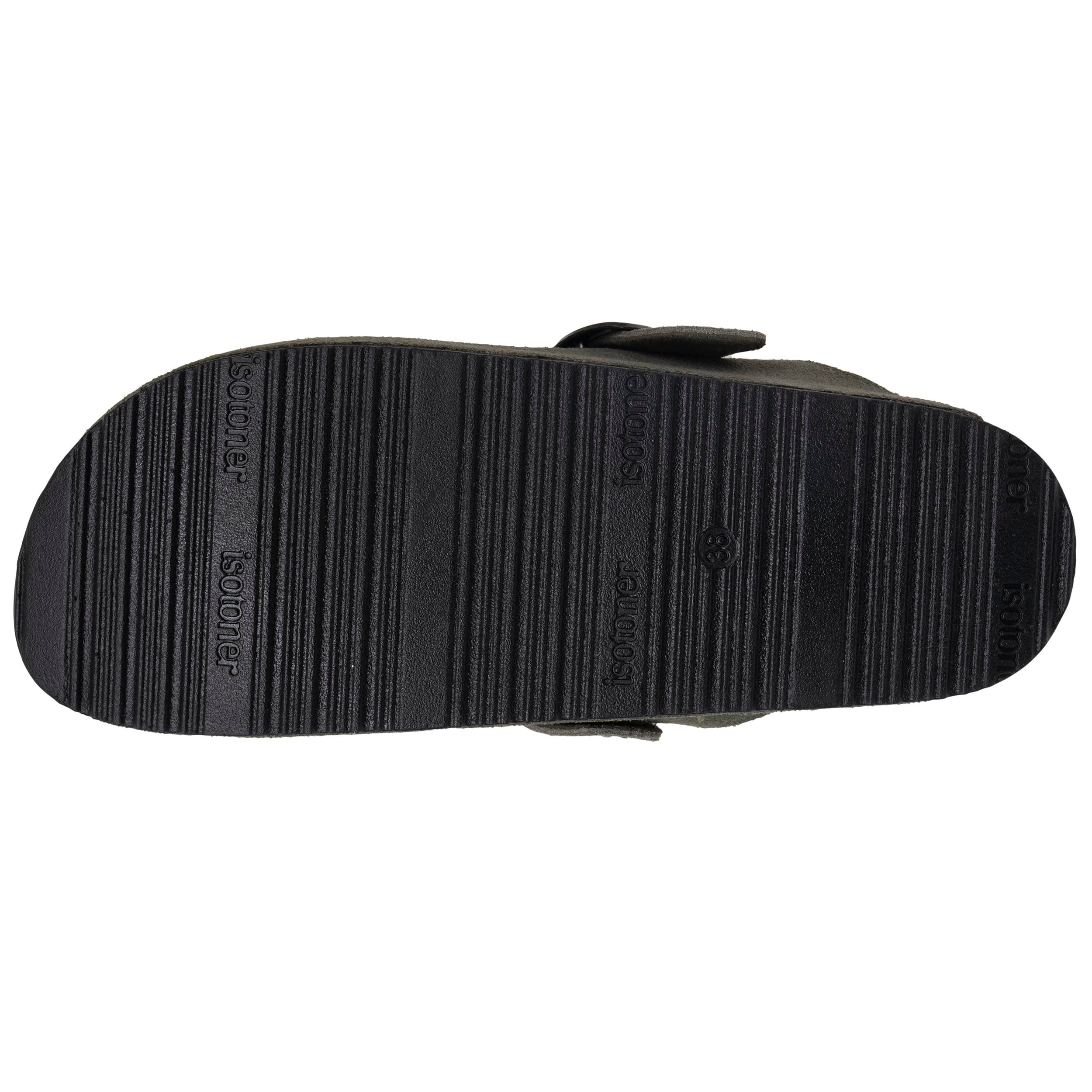 isotoner-sabots-femme-cuir-double-surpiq-res-kaki-xtra-flex image 5