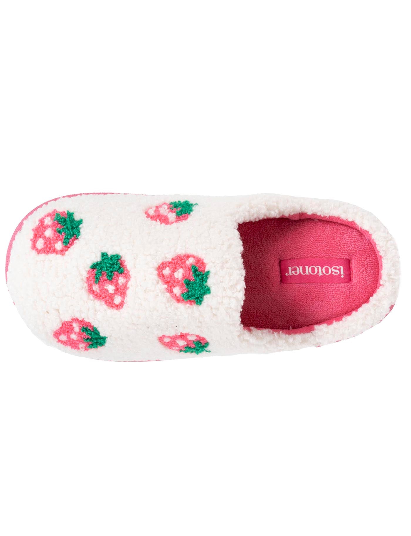 isotoner-chaussons-mules-junior-bloup-fille-ivoire-fraises image 7