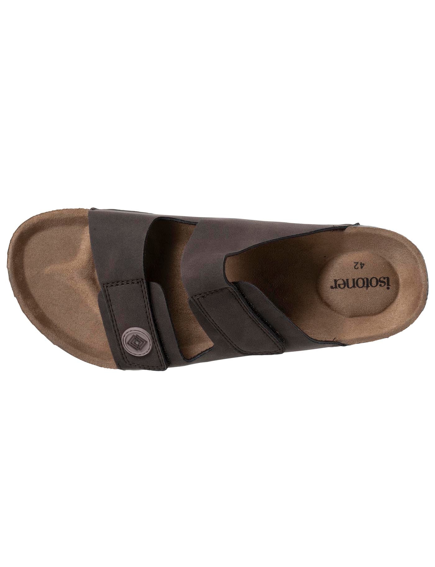 isotoner-mules-sandales-homme-double-bride-chocolat image 7
