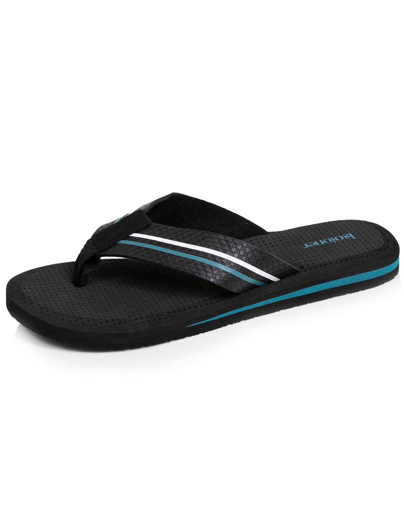 isotoner-tongs-homme-sport-noir-bleu-semelle-ultra-moelleuse image 6