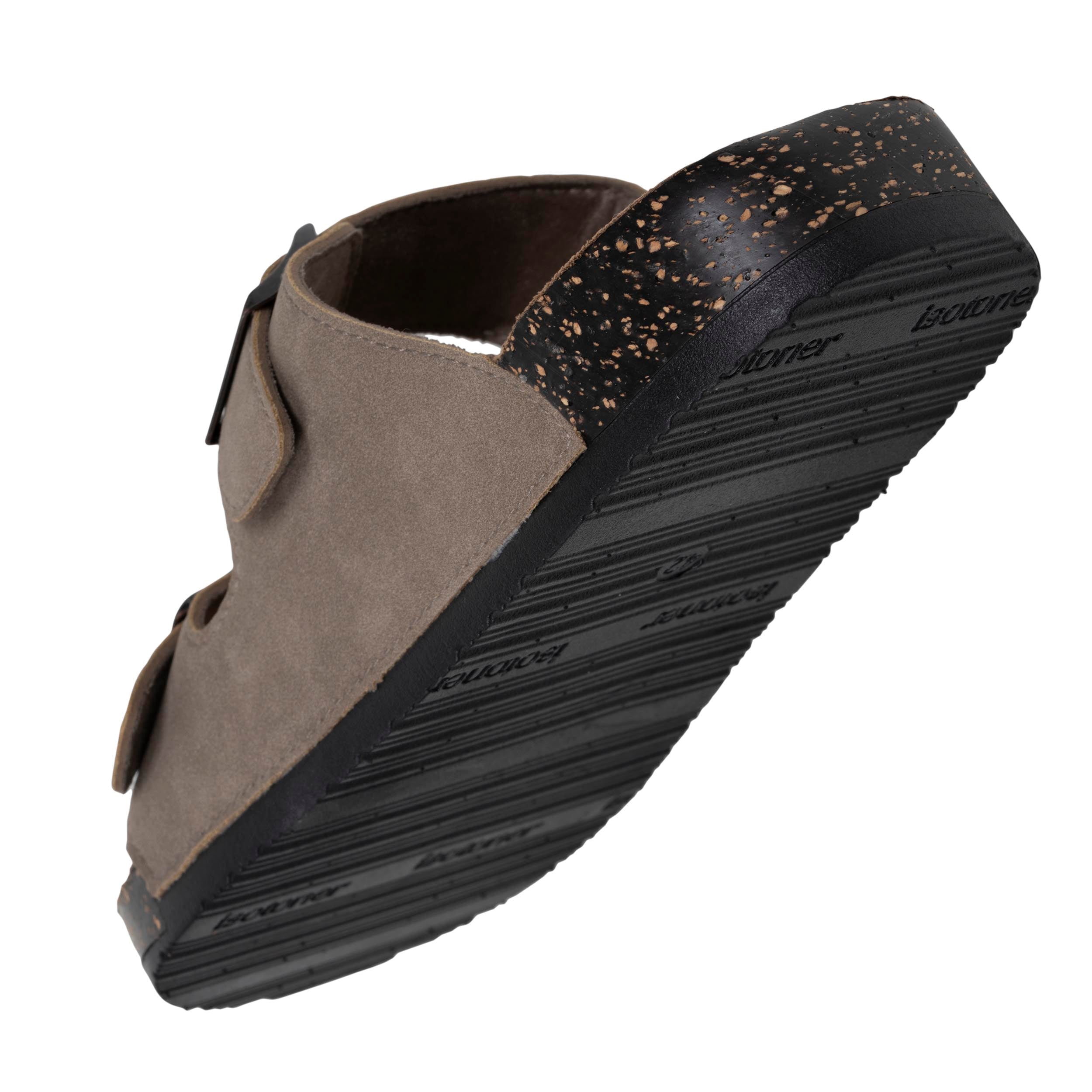 isotoner-mules-sandales-homme-double-bride-taupe-xtra-flex image 5