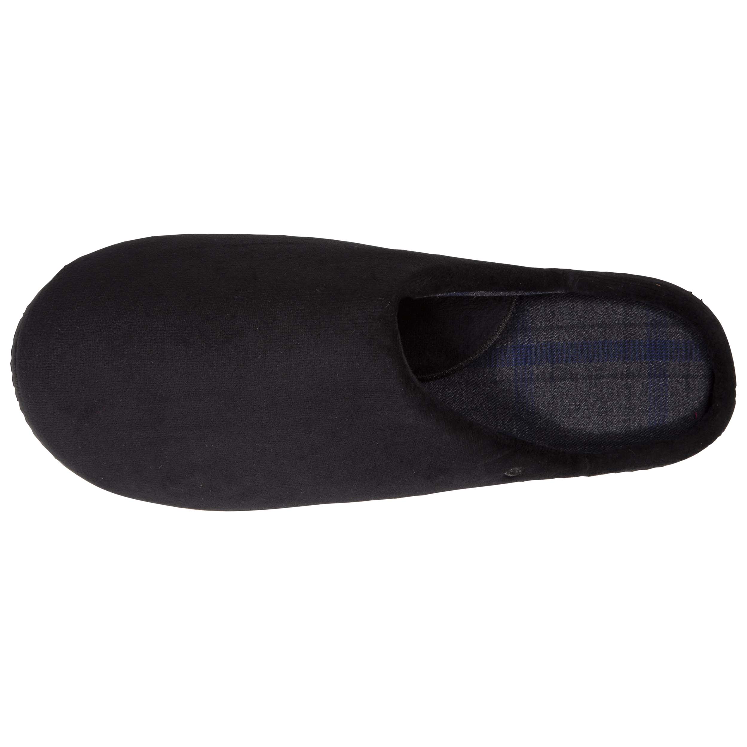 isotoner-chaussons-mules-homme-noir-coton-bio-everywear image 2