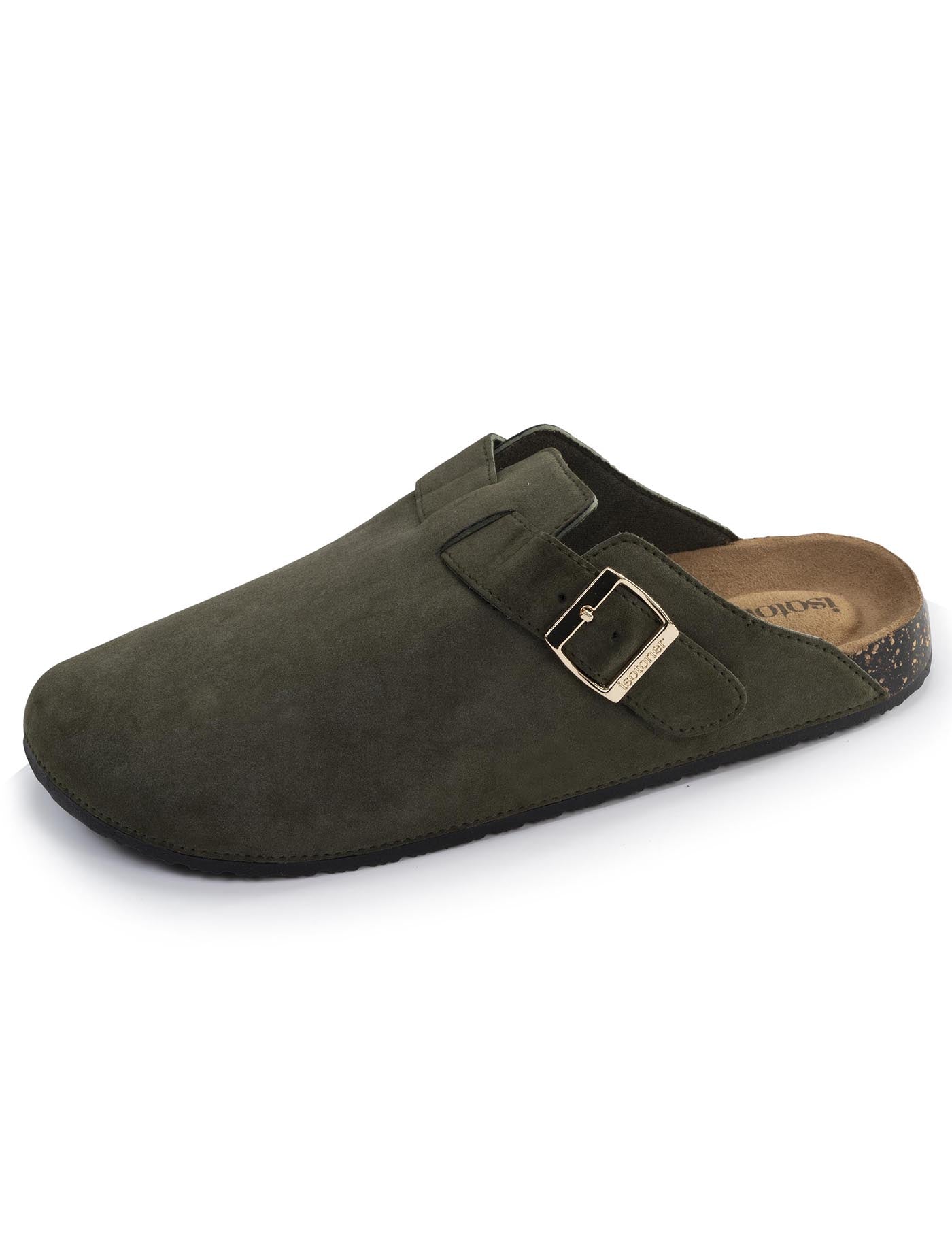 isotoner-mules-sabots-confort-femme-kaki image 6