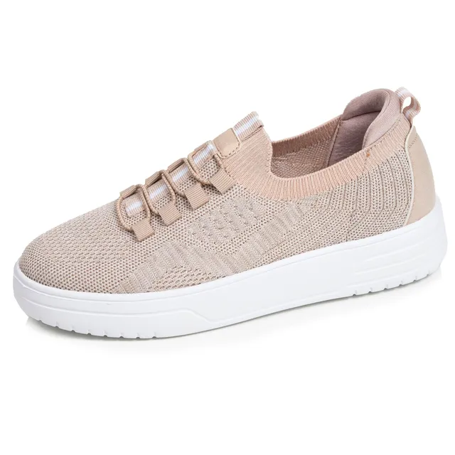 isotoner-baskets-femme-slip-on-plateforme-beige-everywear image 1