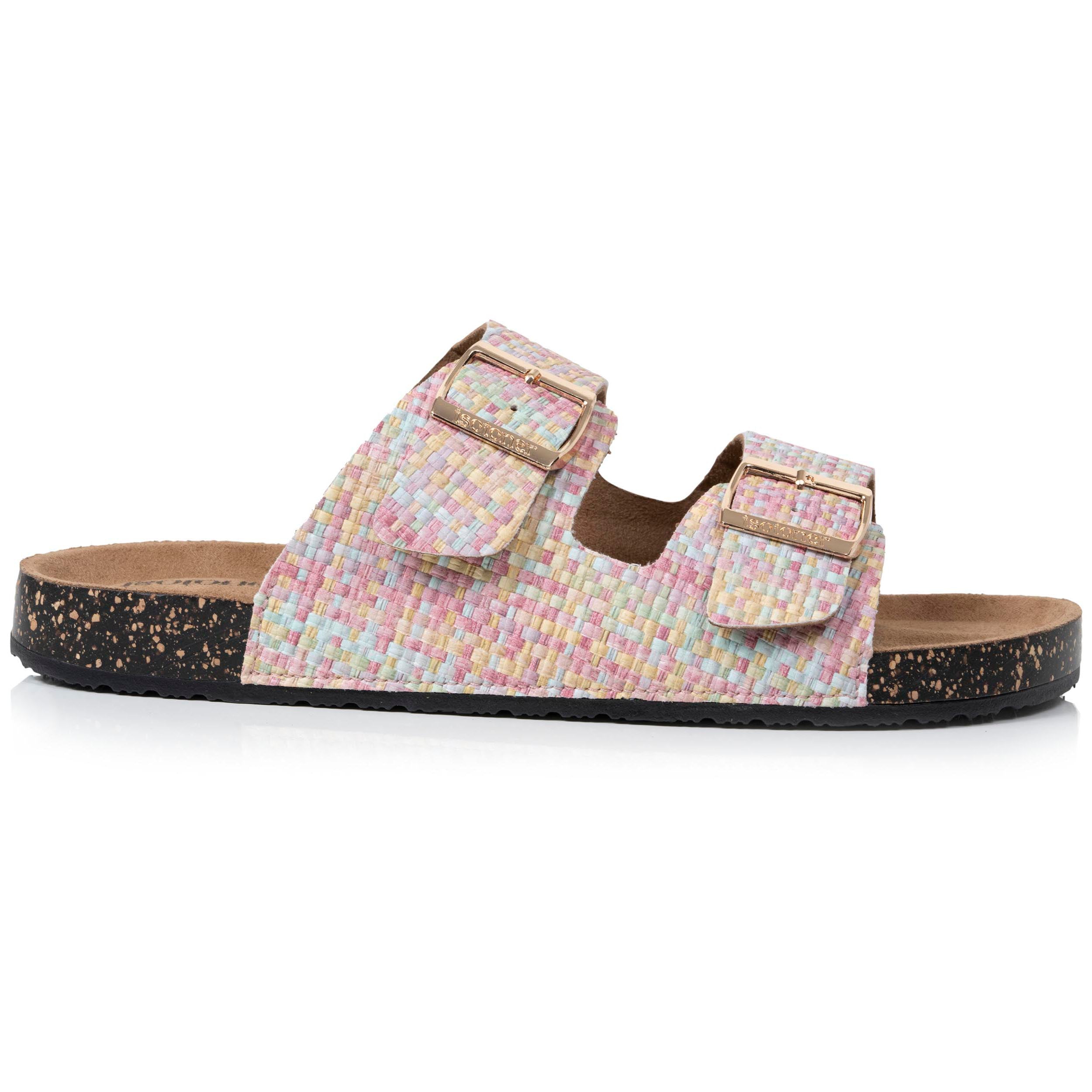 isotoner-mules-sandales-femme-double-bride-multicore image 8