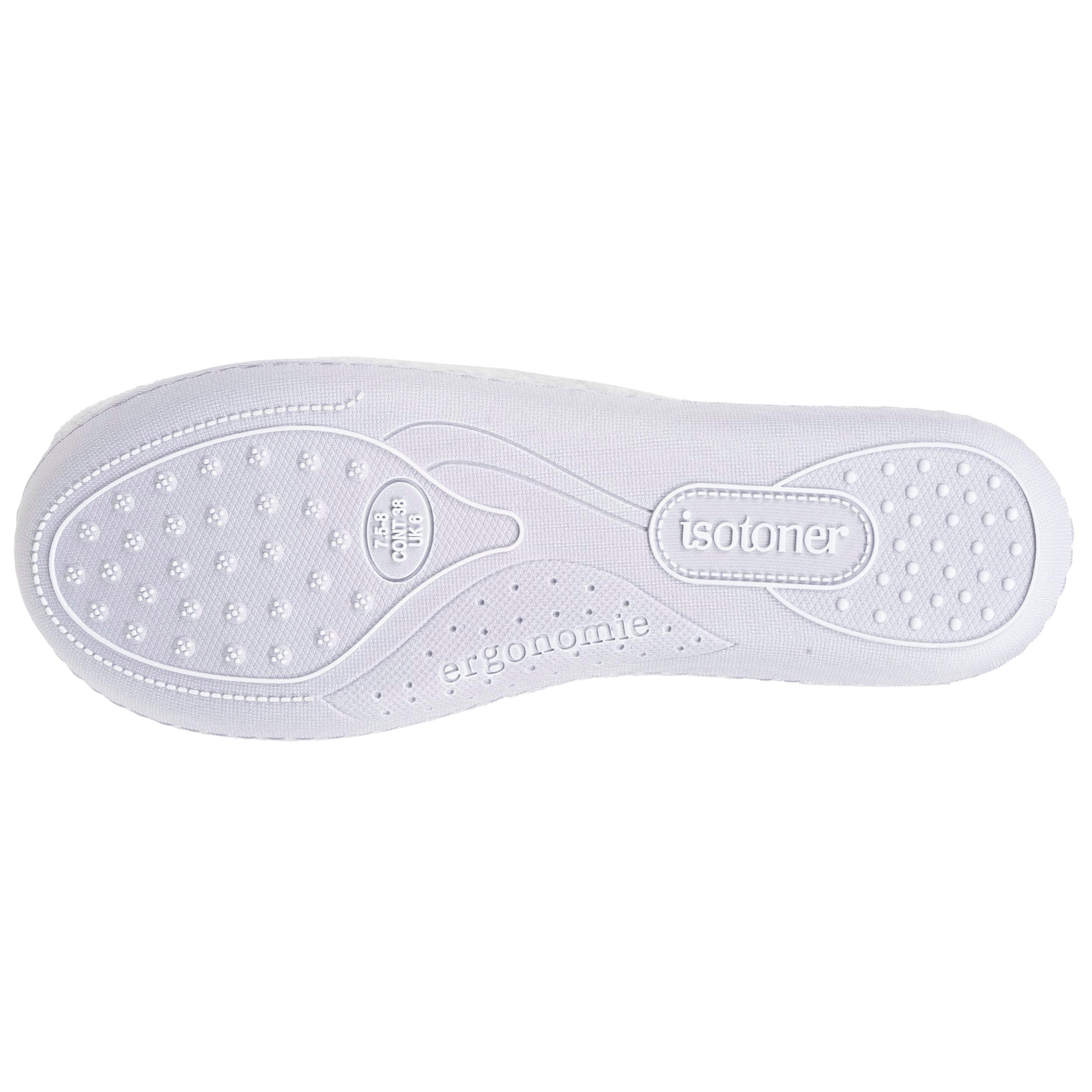 isotoner-chaussons-charentaises-femme-gris-chin-m-moire-de-forme image 5
