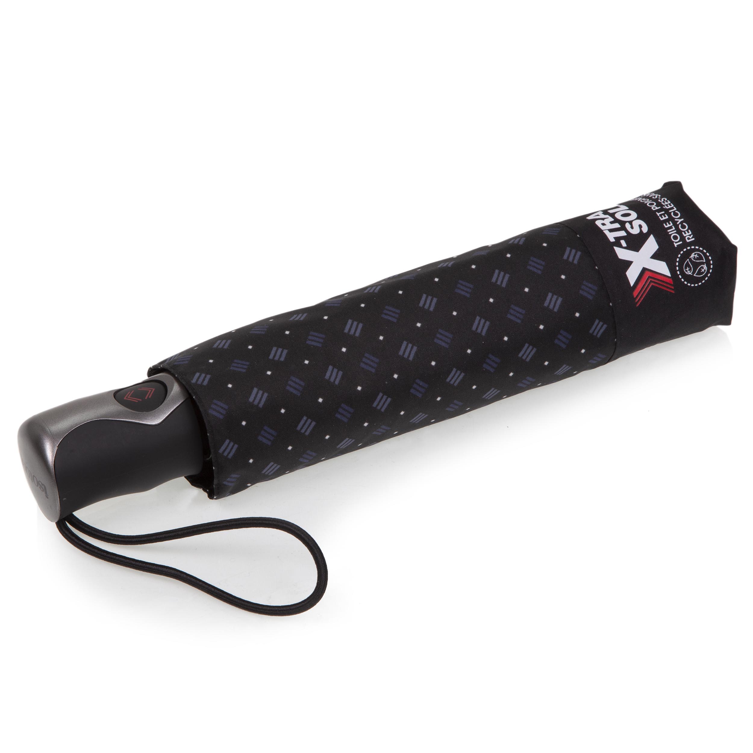 isotoner-parapluie-x-tra-solide-pliant-cravate-trait-homme image 1