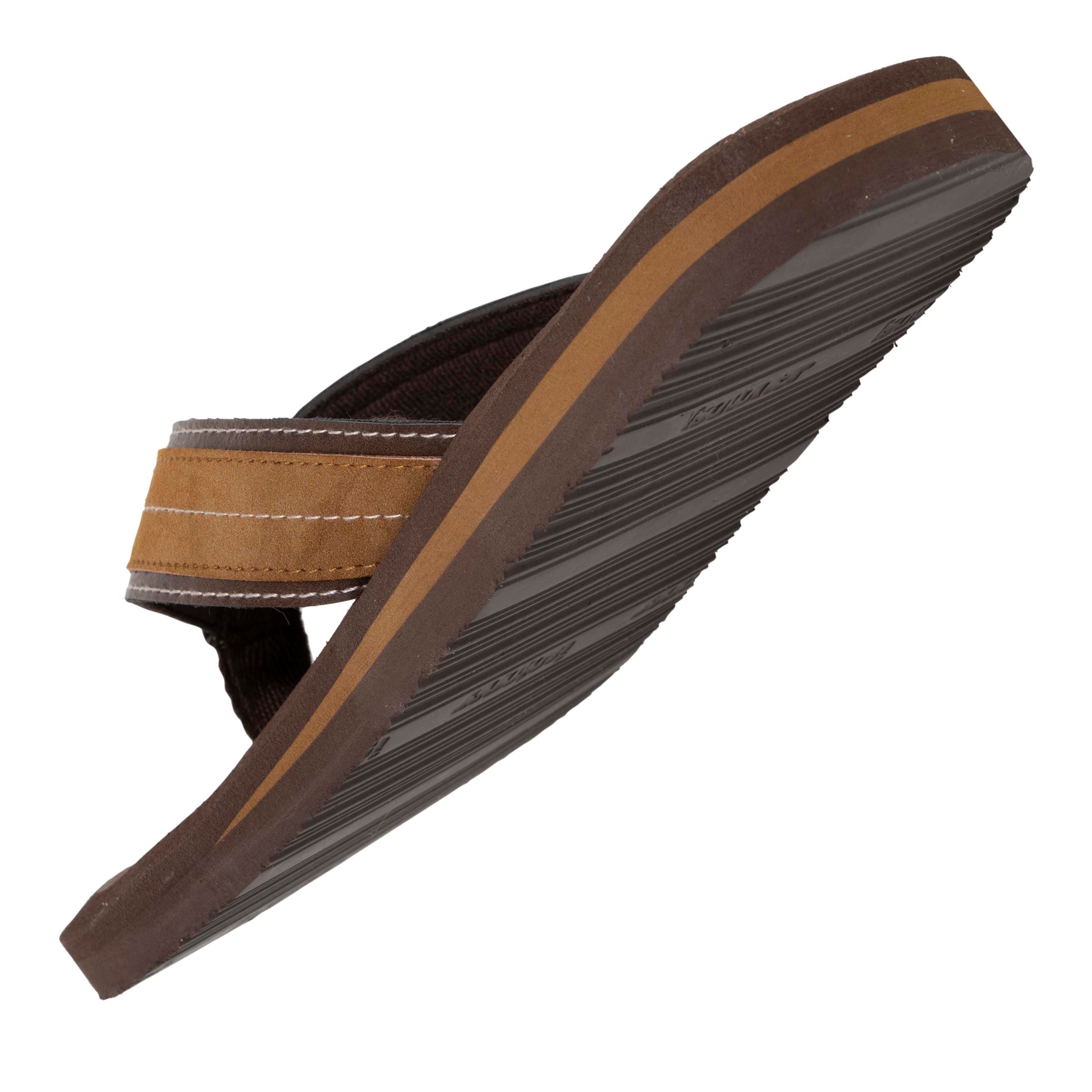 isotoner-tongs-homme-tige-large-sport-marron image 5