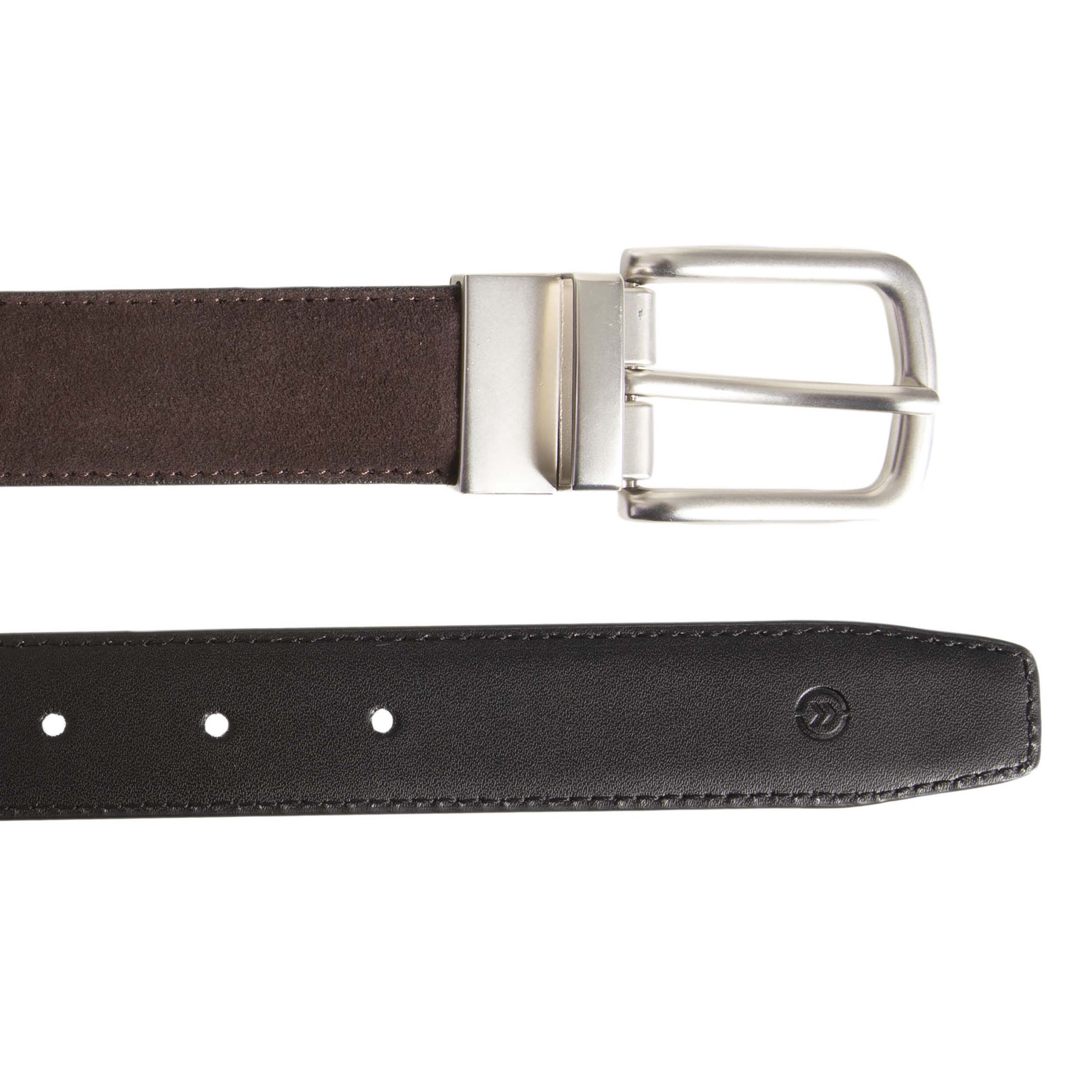 isotoner-ceinture-homme-2-en-1-noir-marron-3-cm image 2