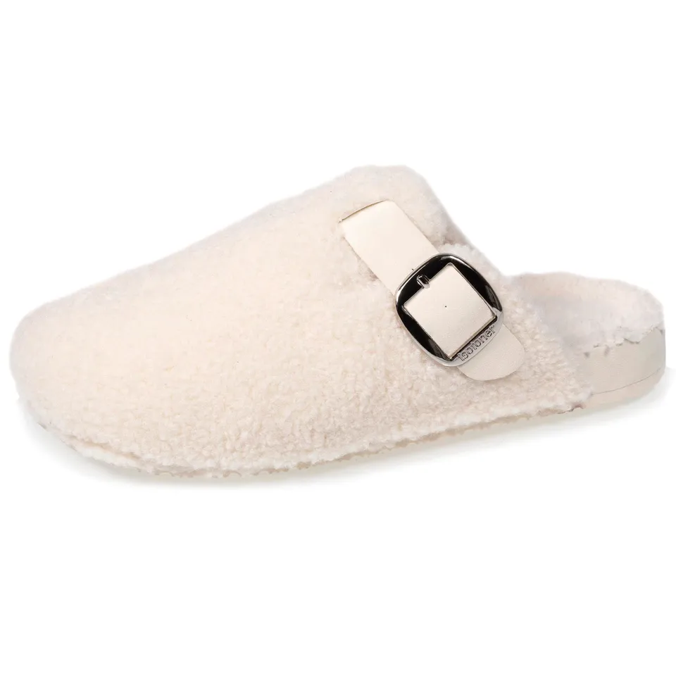 isotoner-chaussons-mules-femme-sherpa-ivoire-everywear image 1
