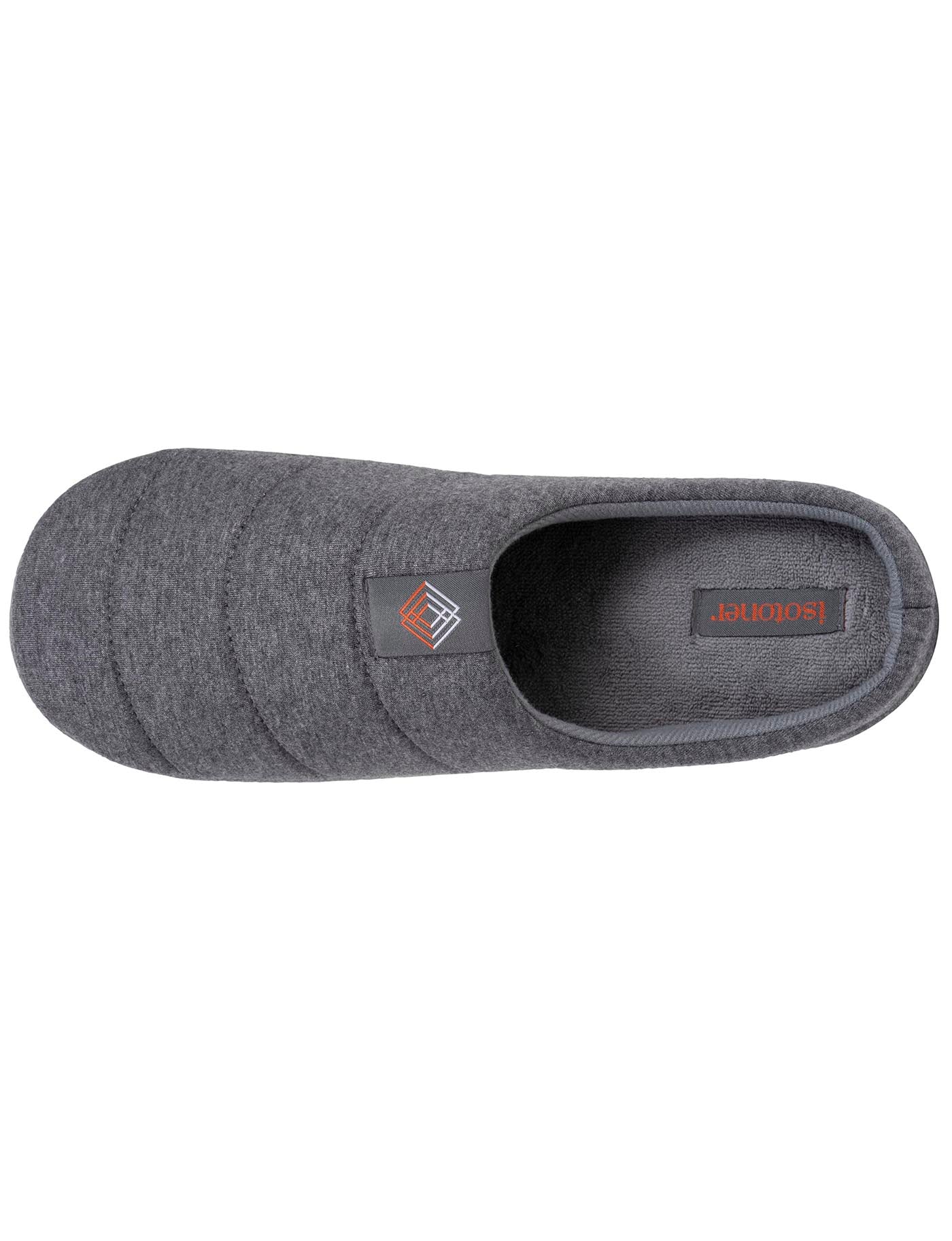 isotoner-chaussons-mules-homme-gris-chin-jersey image 7