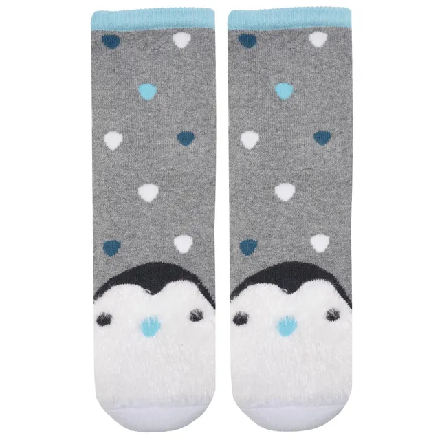 isotoner-chaussettes-antid-rapantes-enfant-gris-5-8-ans-pingouin image 1