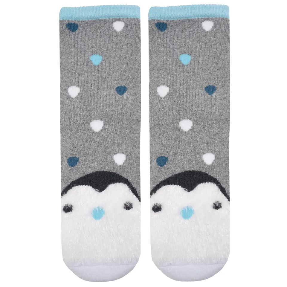 isotoner-chaussettes-antid-rapantes-enfant-gris-5-8-ans-pingouin image 1