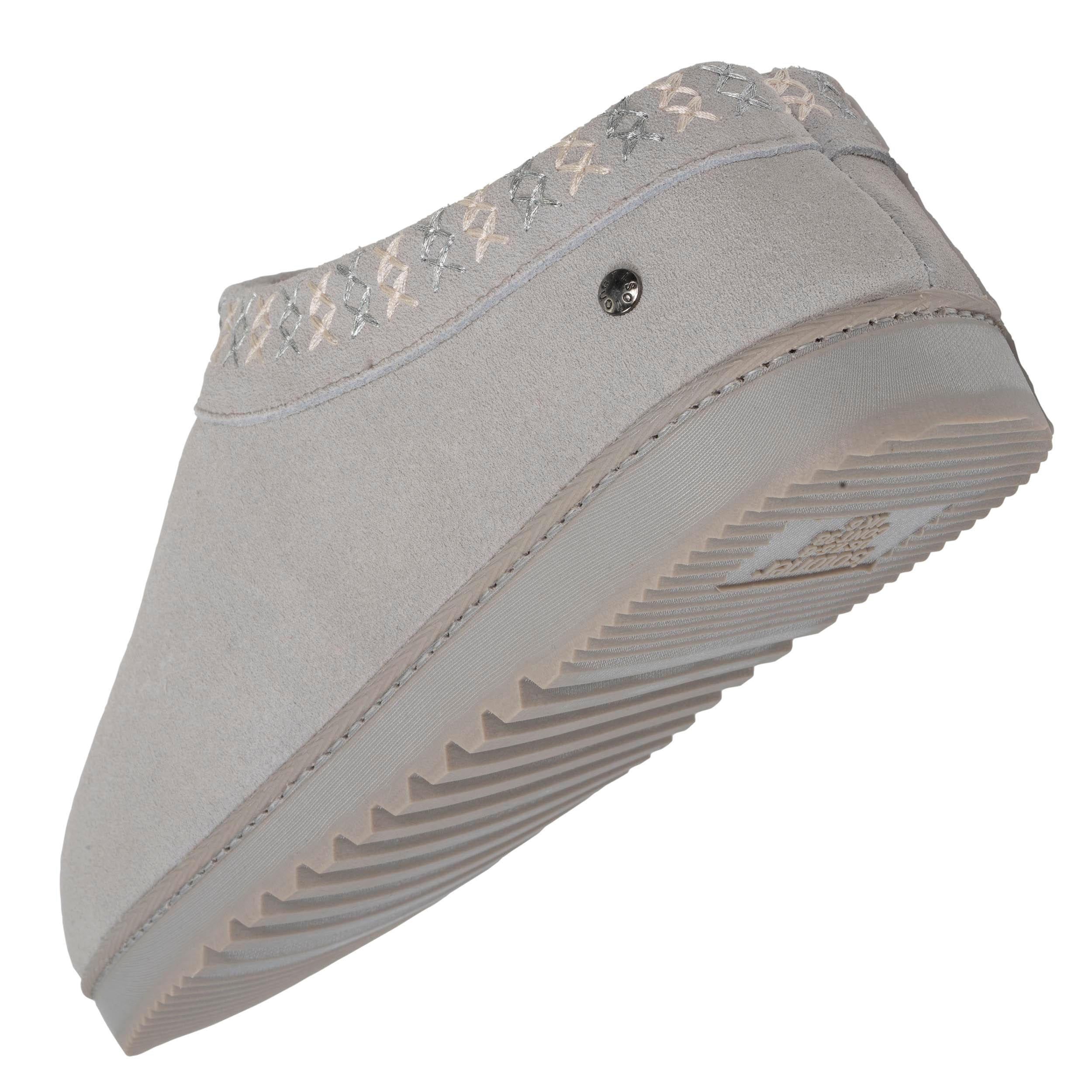 isotoner-chaussons-bottillons-bas-femme-cuir-gris image 5