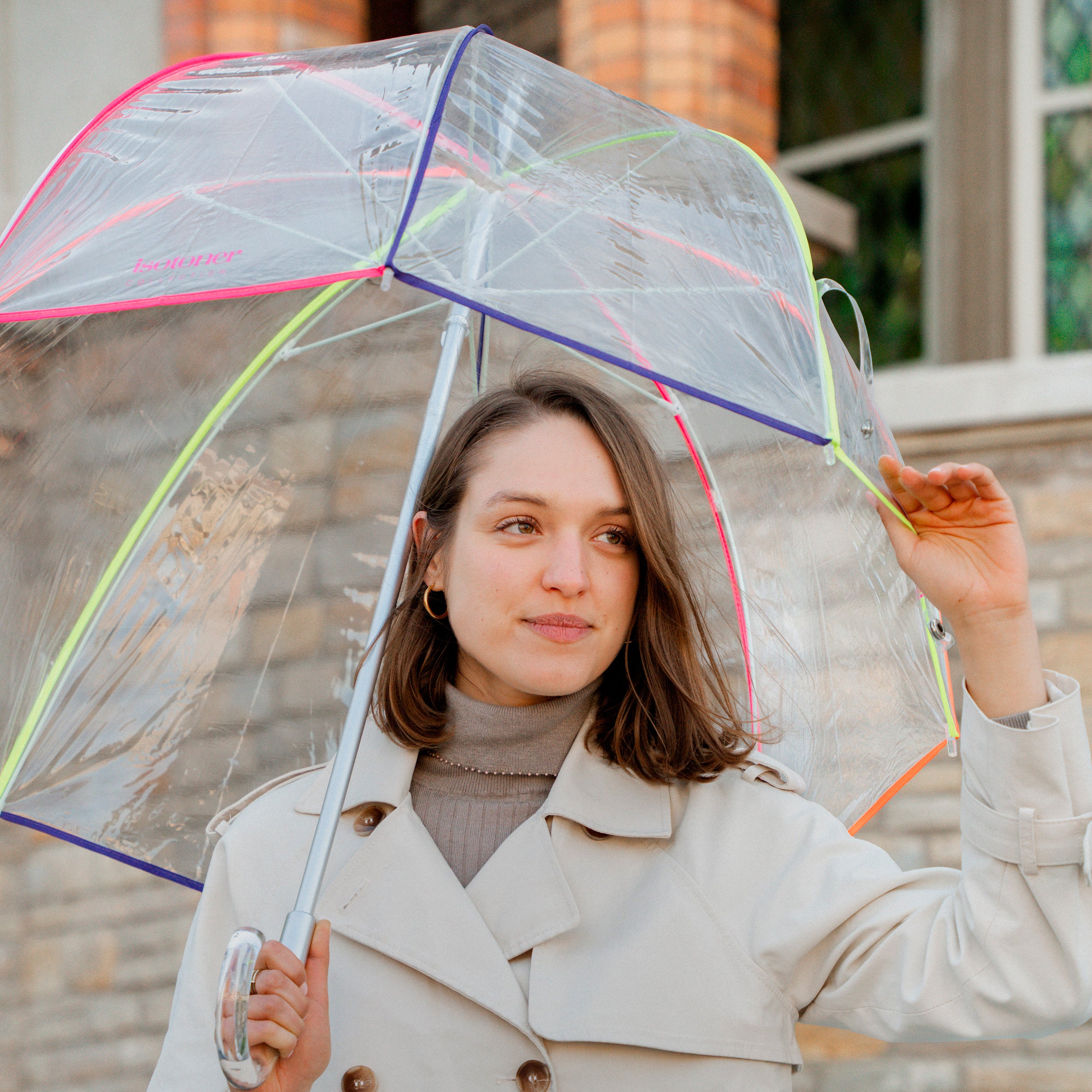 isotoner-parapluie-transparent-cloche-pvc-94-cm image 2