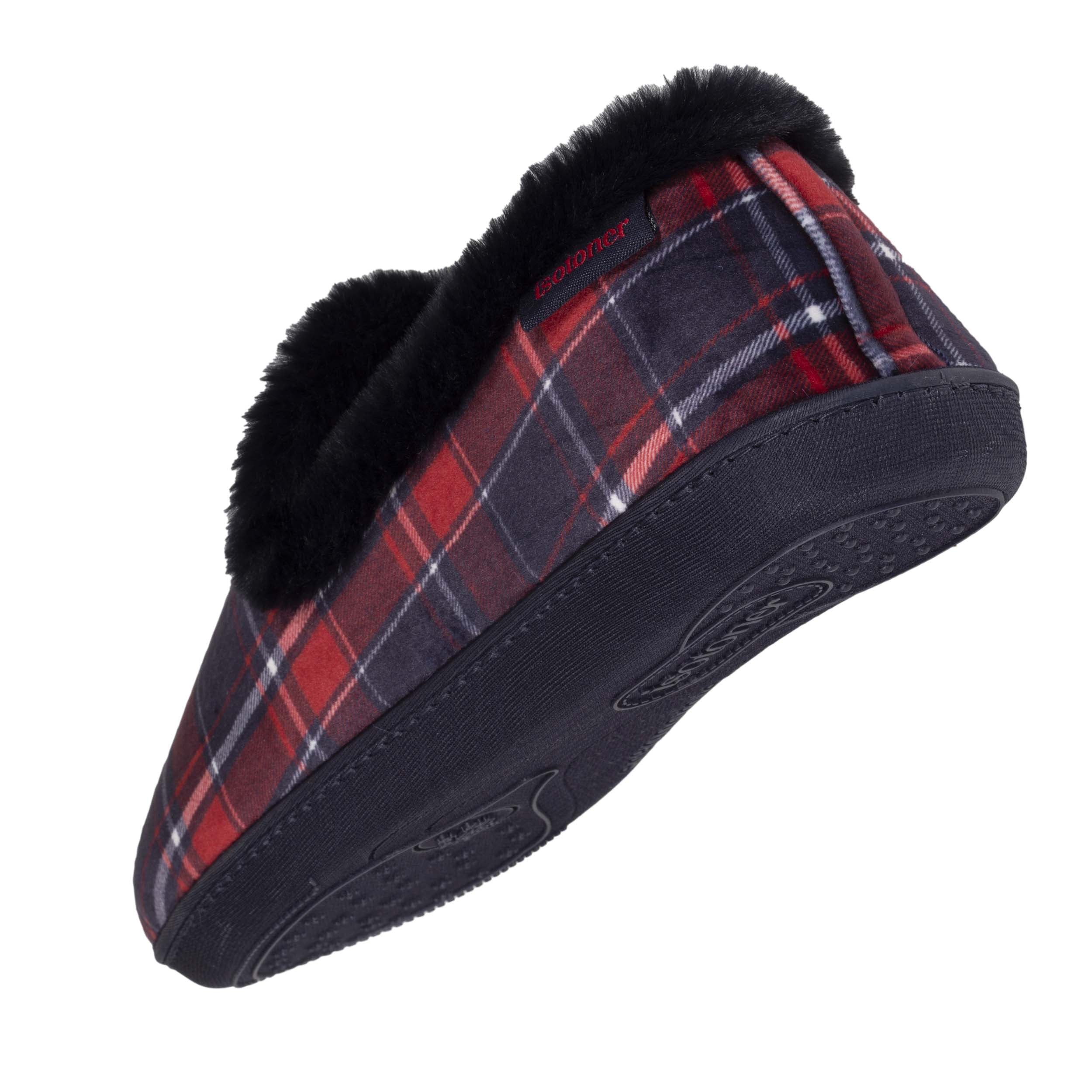 isotoner-chaussons-charentaises-fourr-es-femme-tartan image 5