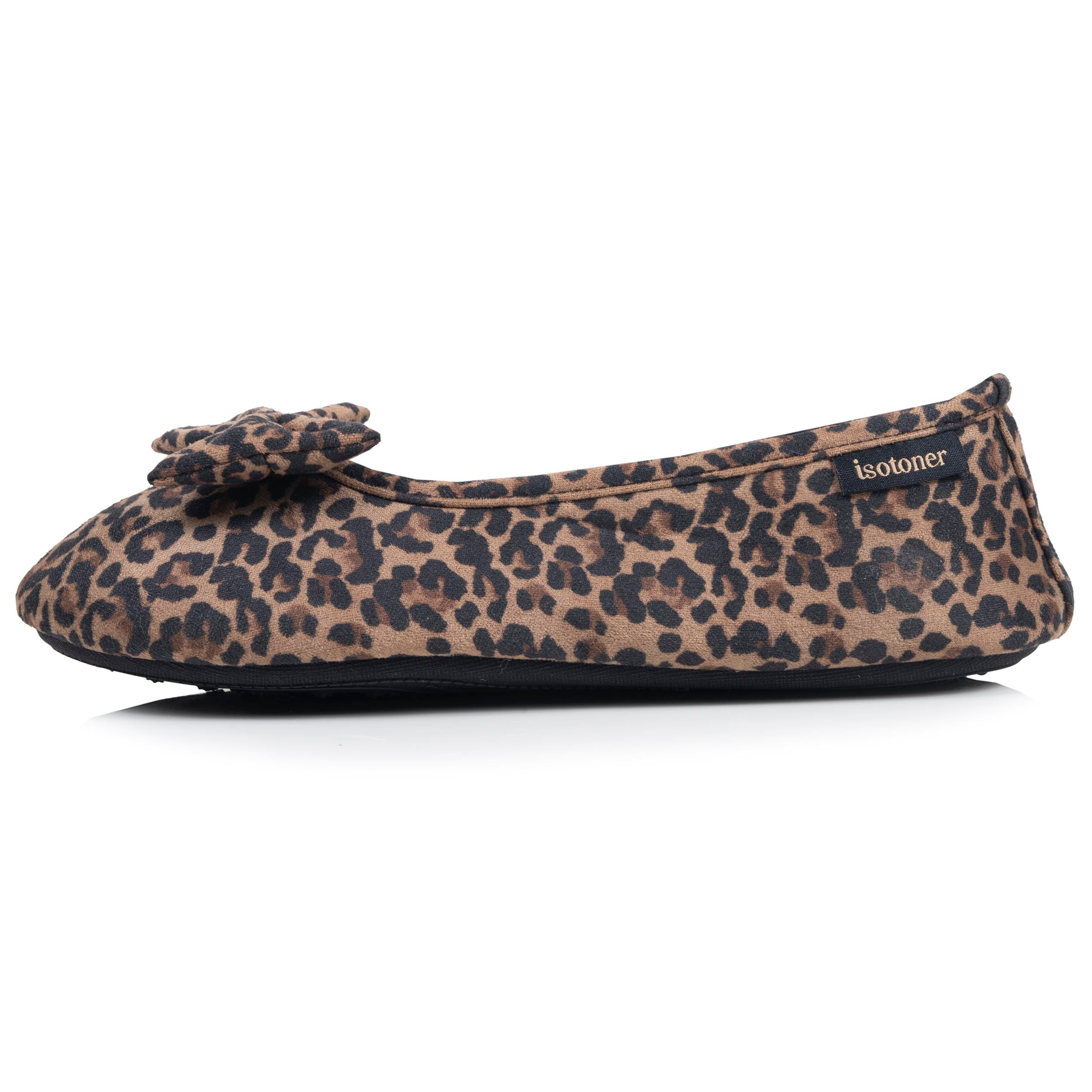 isotoner-chaussons-ballerines-femme-l-opard-fonc-2 image 4