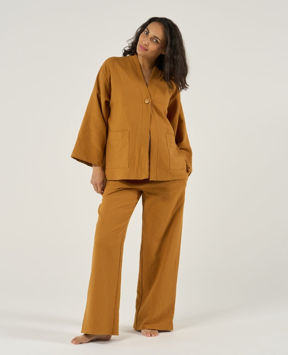 cache-c-ur-veste-de-maternit-celia-kimono-cumin-coton-bio image 7