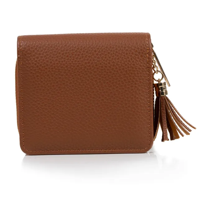 isotoner-porte-monnaie-femme-compact-camel-anti-rfid image 1