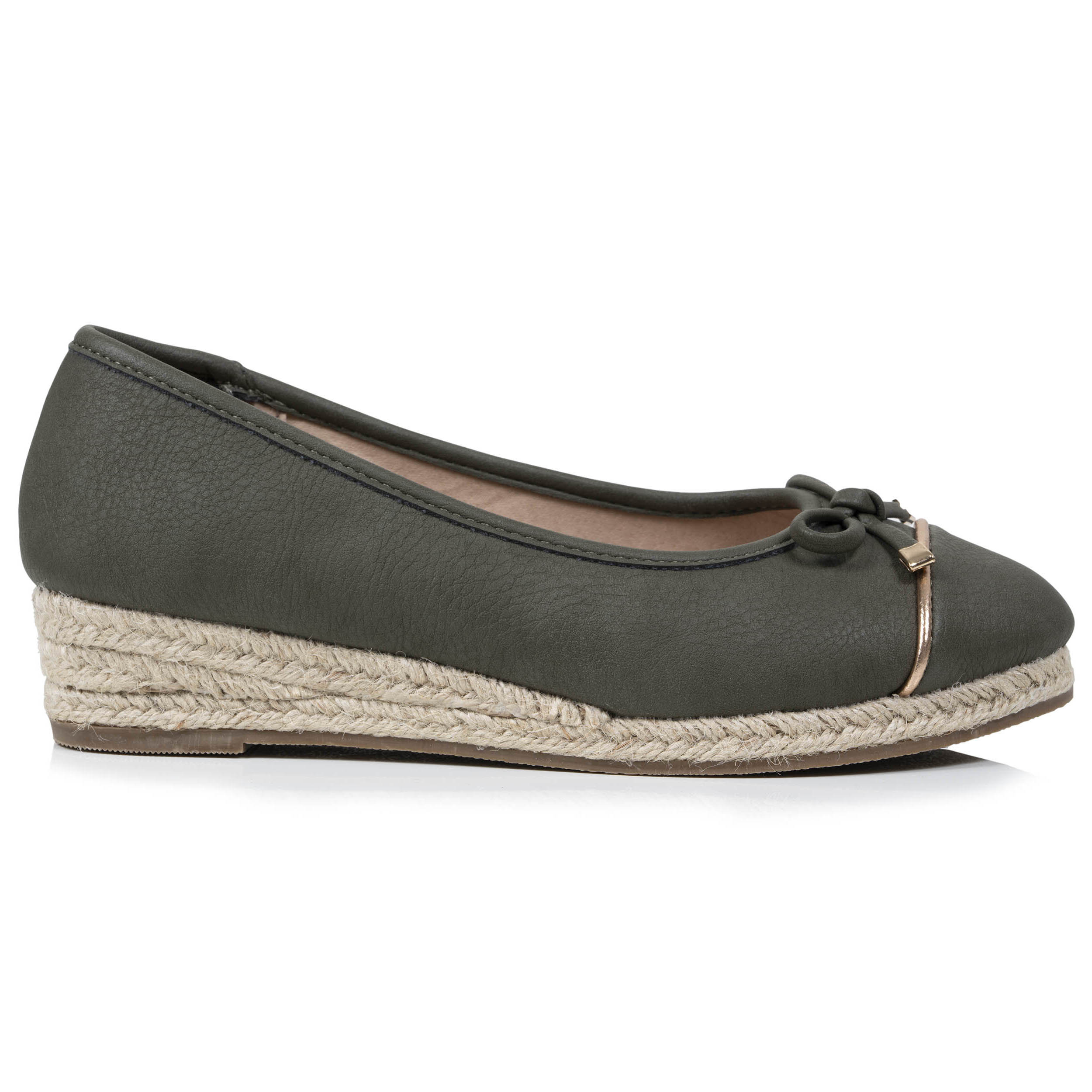 isotoner-ballerines-femme-corde-talon-compens-kaki image 8