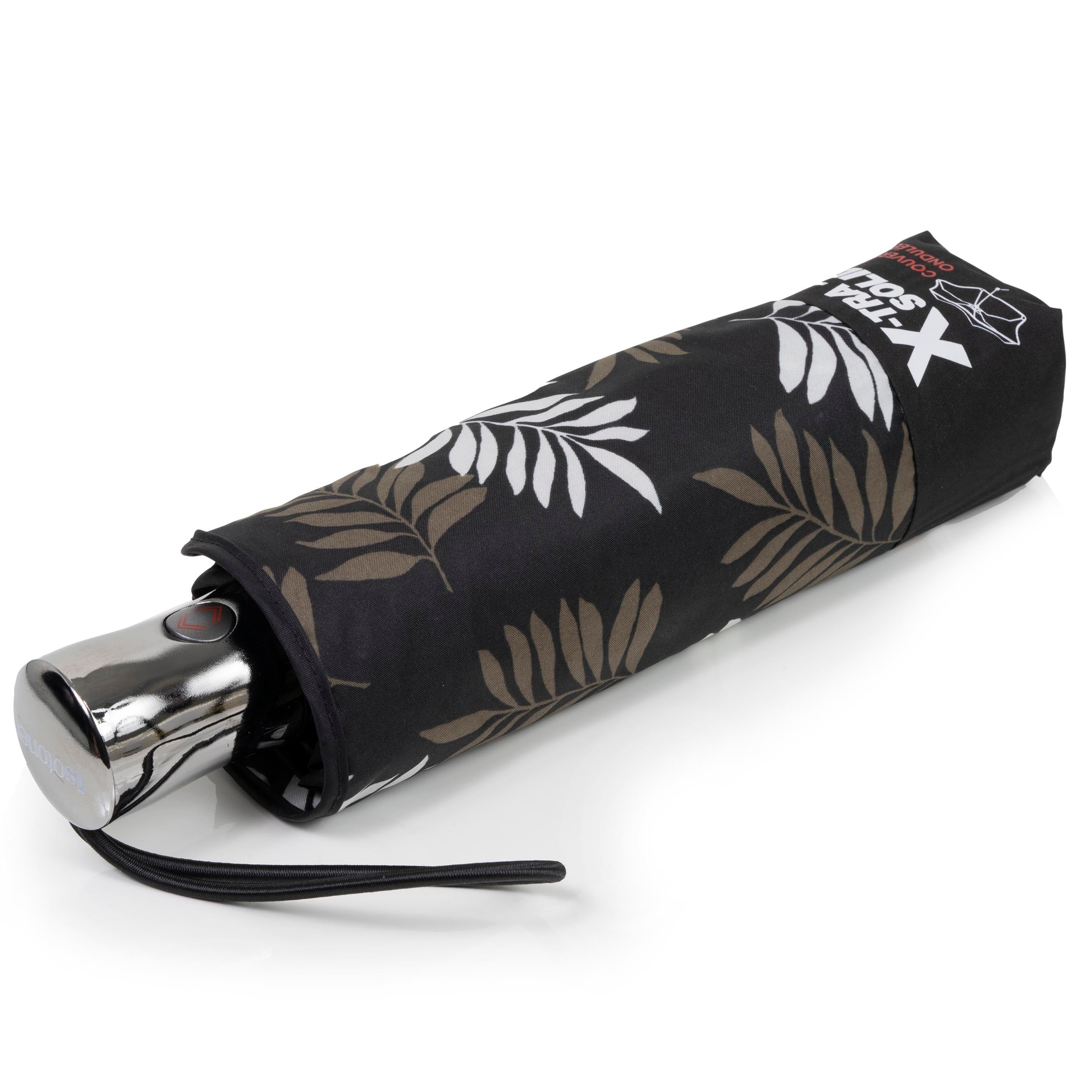isotoner-parapluie-x-tra-solide-28-cm-feuille-kaki image 1