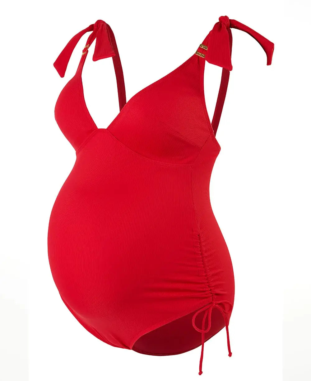 cache-c-ur-maillot-de-bain-de-grossesse-porto-vecchio-rouge-une-pi-ce image 1