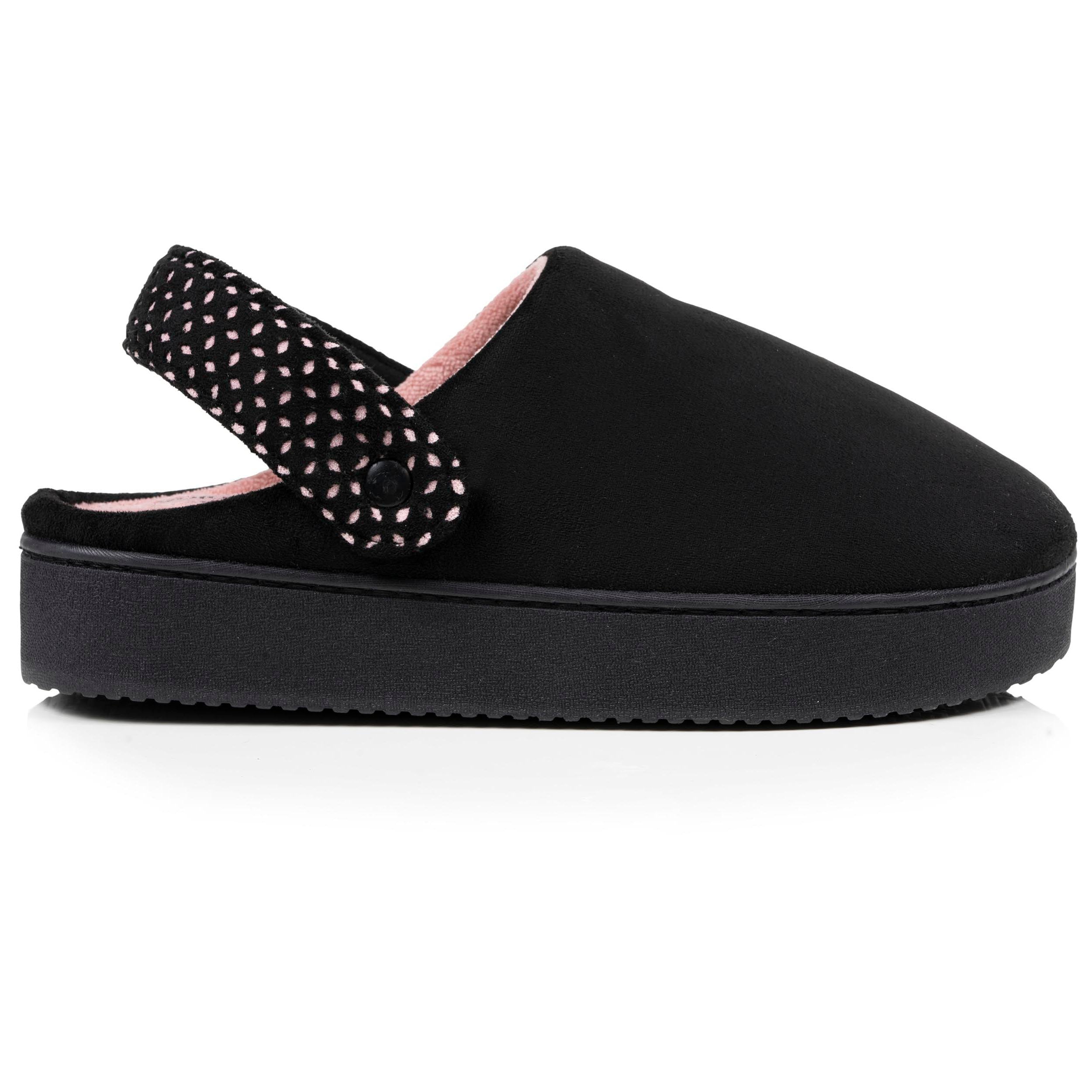 isotoner-chaussons-mules-plateforme-femme-bride-noir image 8