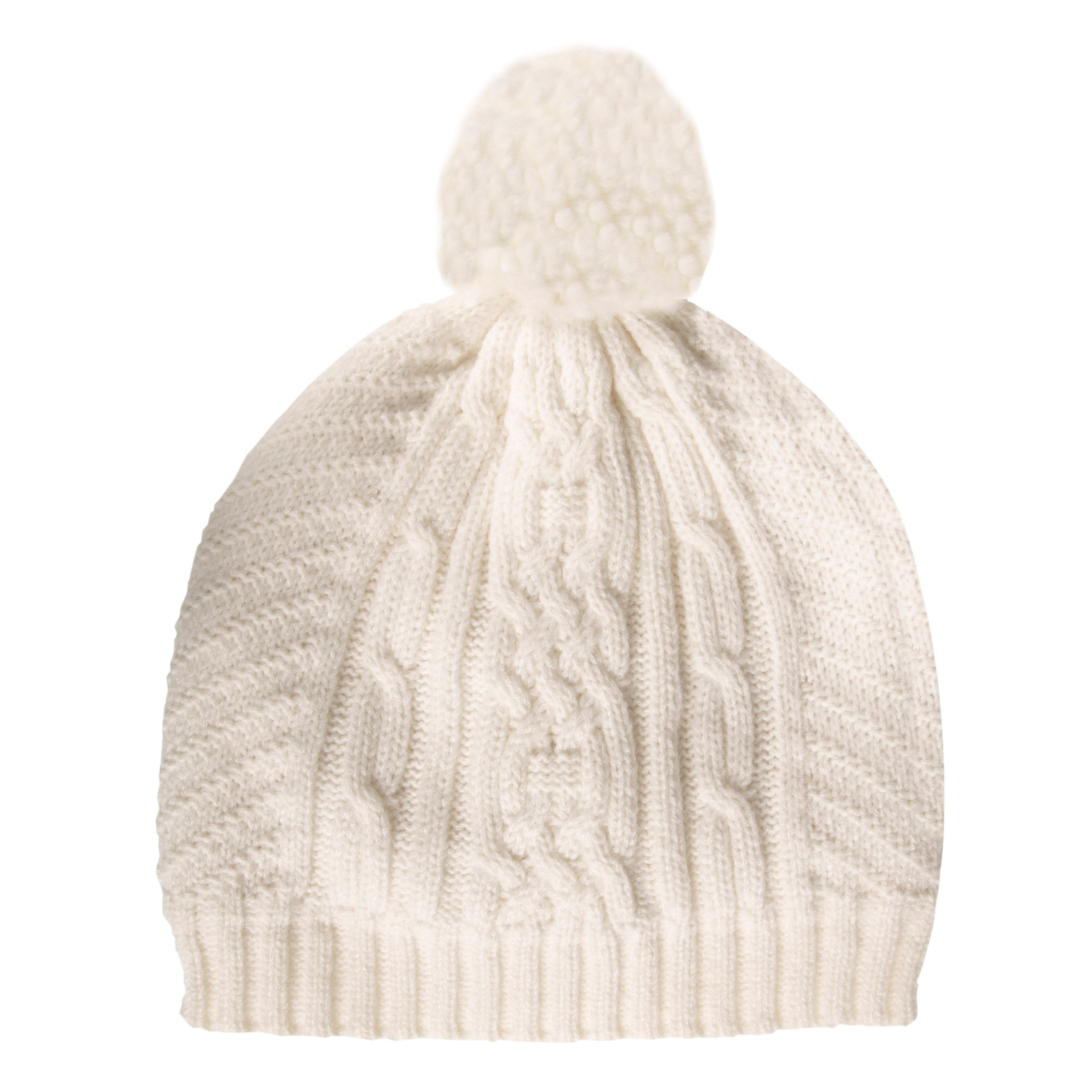 isotoner-bonnet-femme-maille-d-aran-blanc image 3