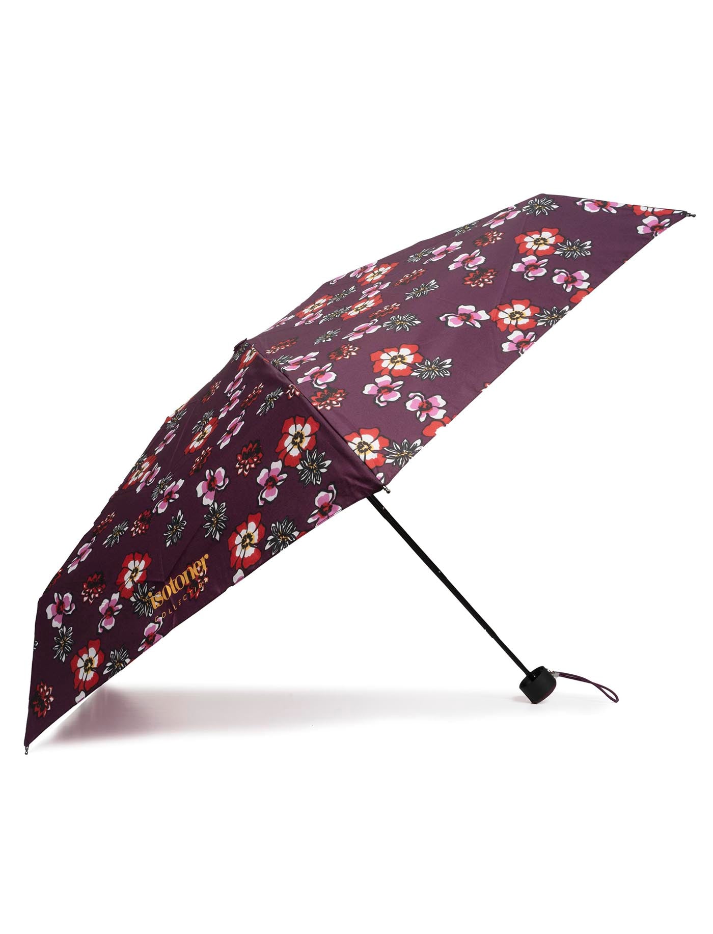 isotoner-parapluie-mini-slim-fleurs-pens-es-violet image 7