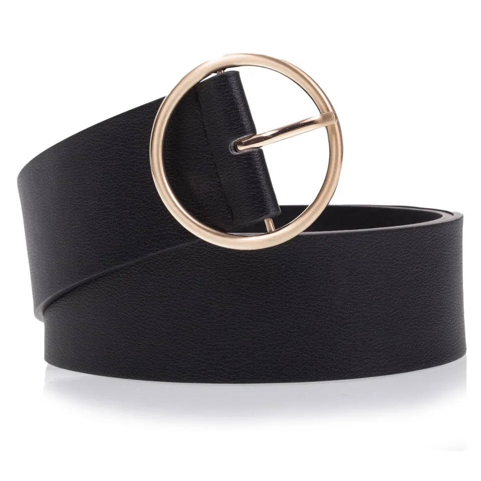 isotoner-ceinture-femme-xl-noire-5-cm-cuir-grain image 1