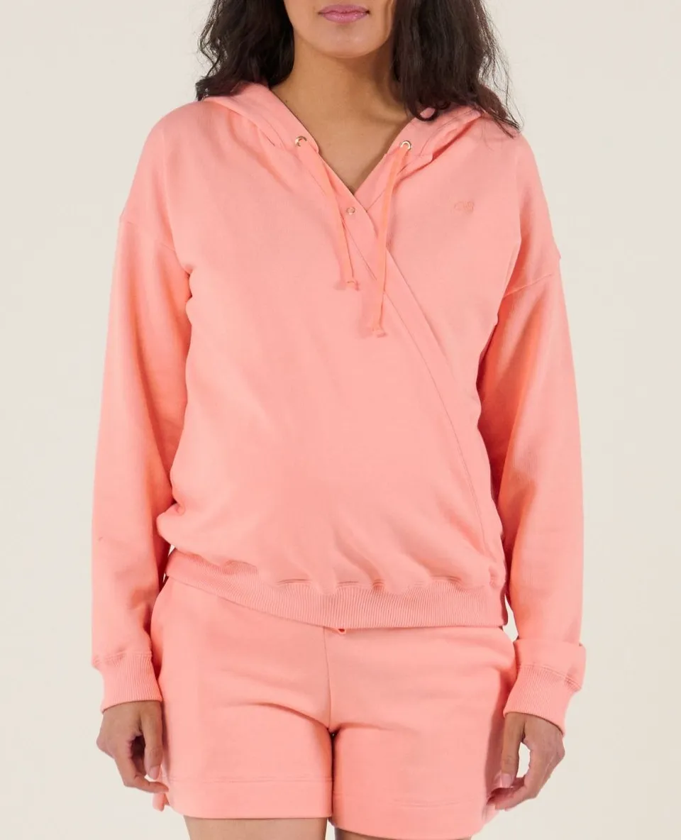 cache-c-ur-hoodie-de-grossesse-et-d-allaitement-coconut-abricot-taille-l image 1