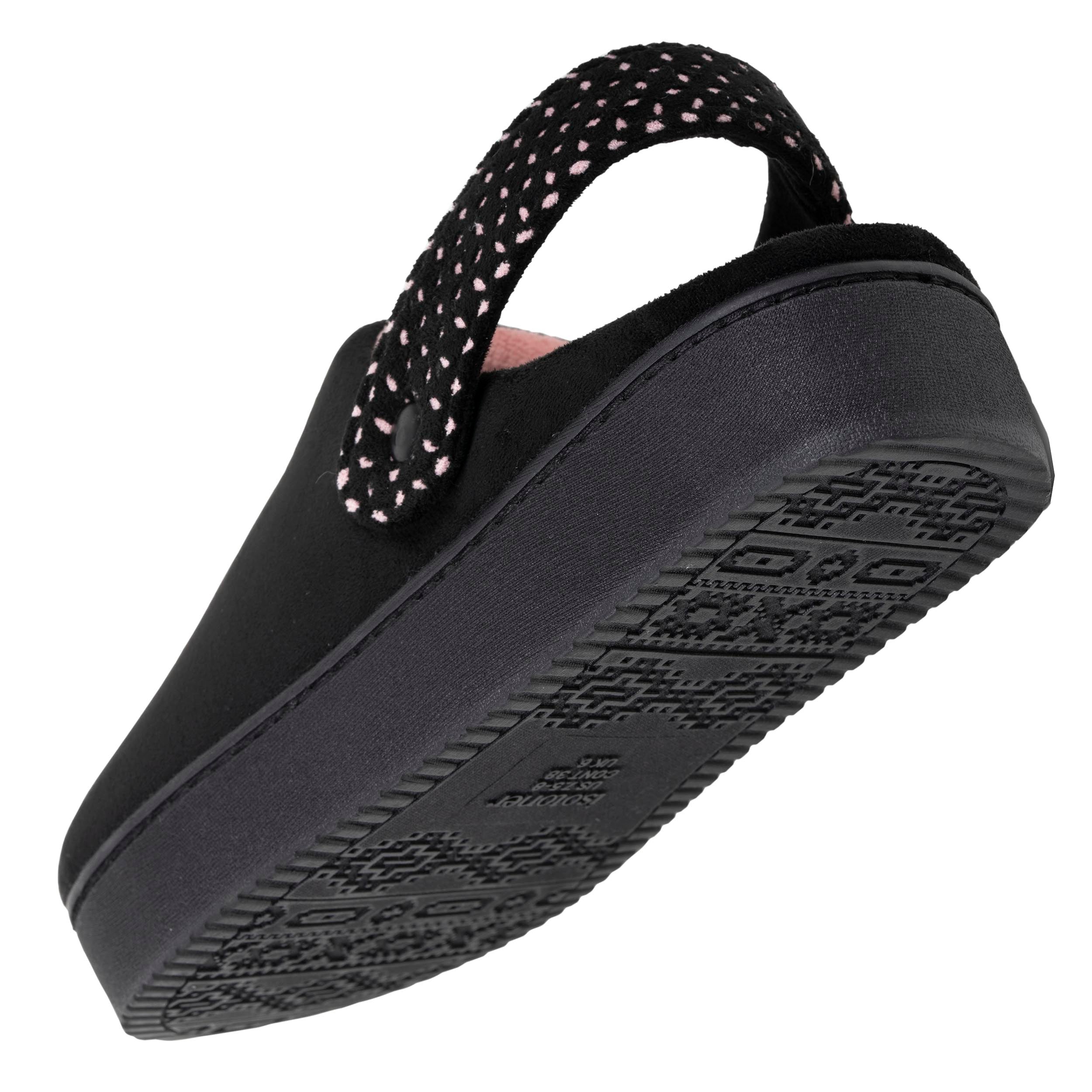 isotoner-chaussons-mules-plateforme-femme-bride-noir image 5