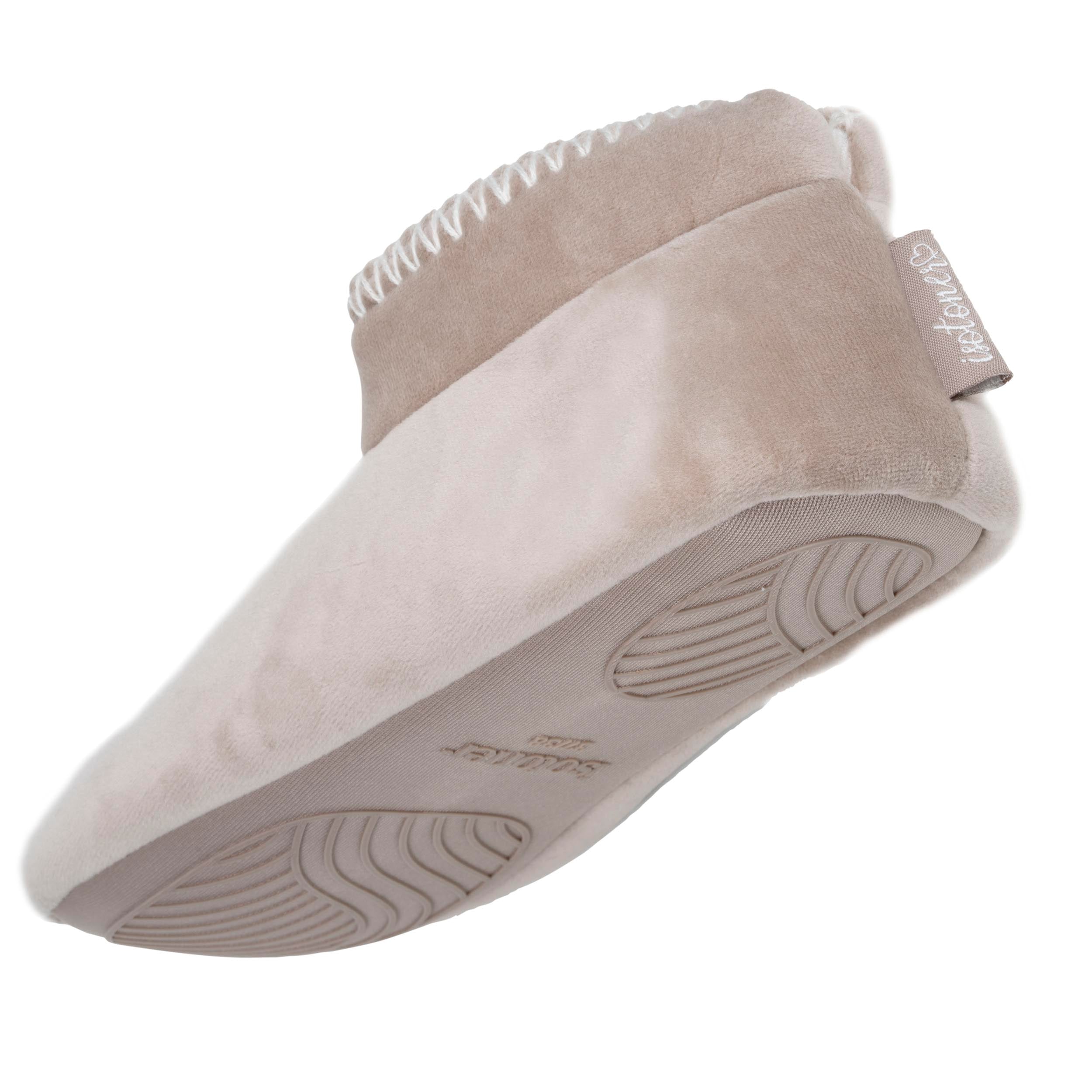 isotoner-chaussons-bottillons-femme-beige-broderie image 5